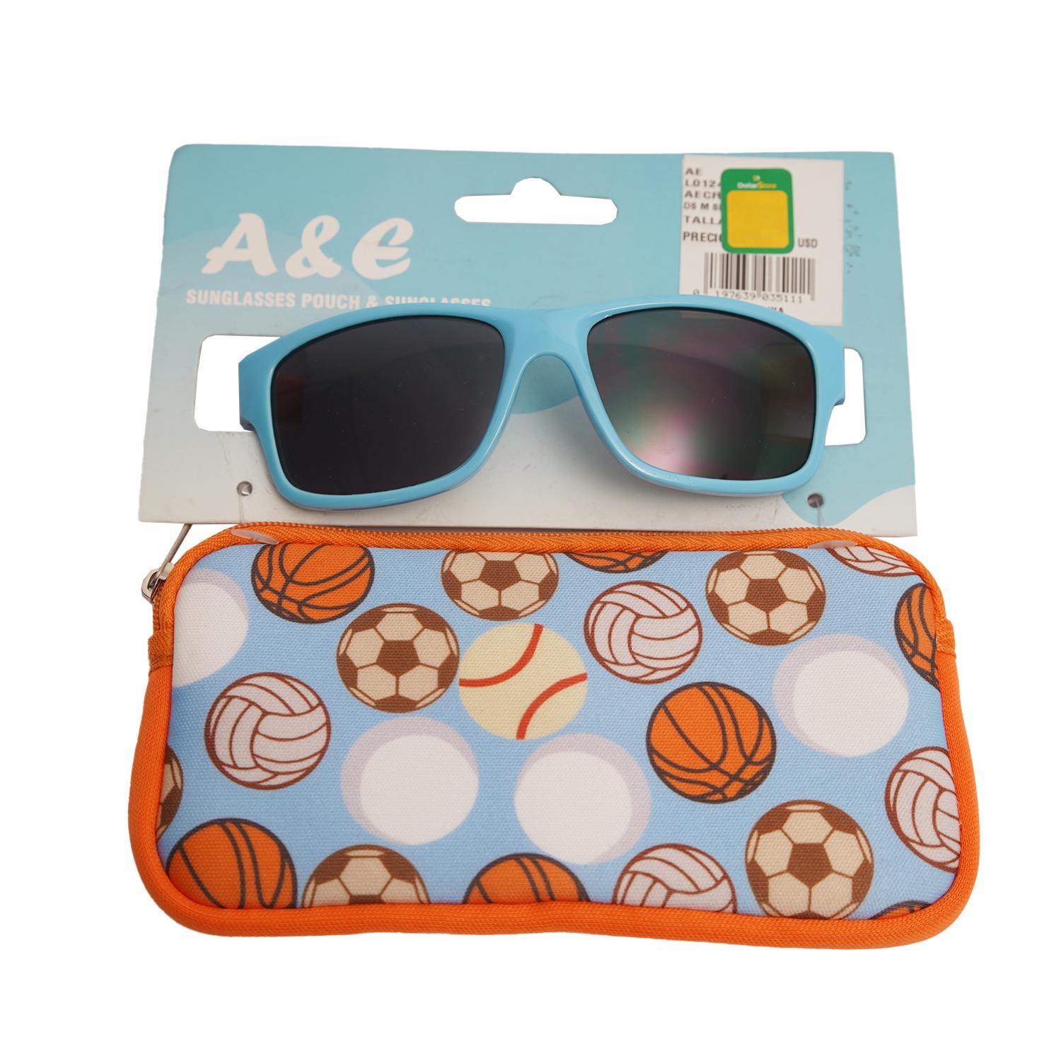 Set De Lentes Pelota Celeste A&E Con Estuche