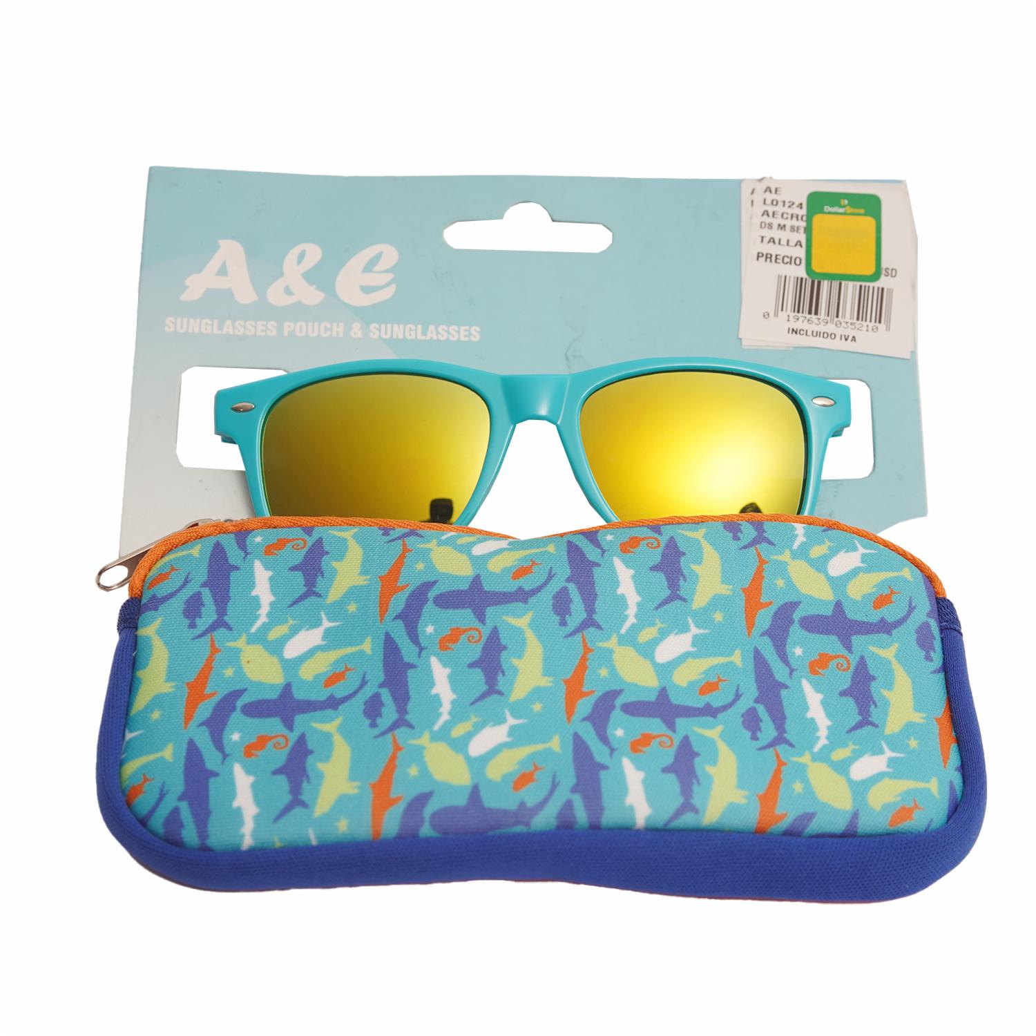 Set De Lentes Tiburón Verde A&E Con Estuche