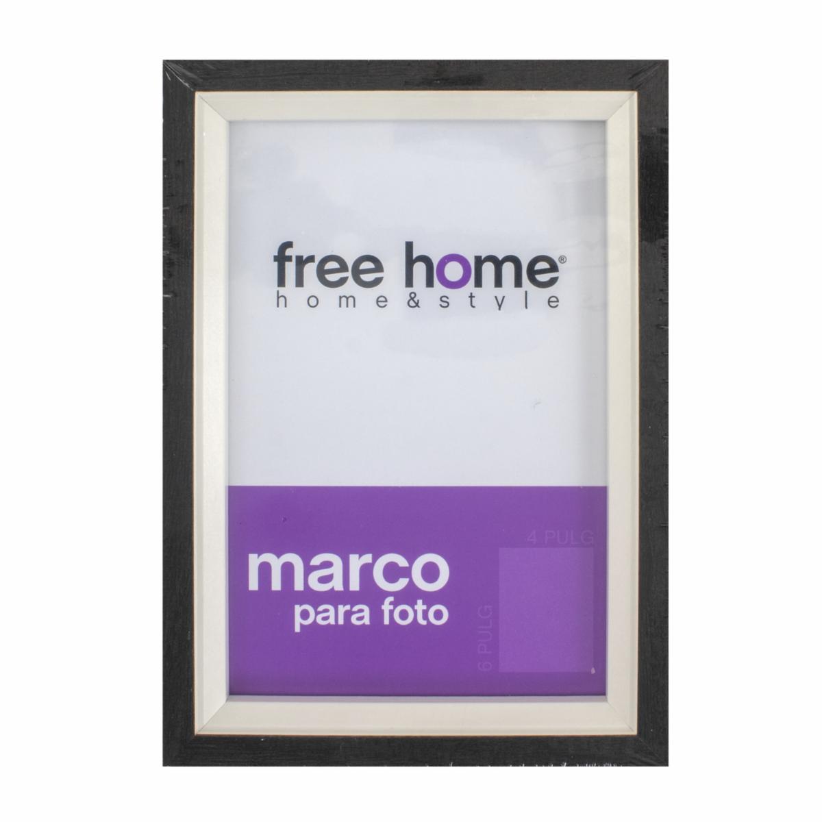 Porta Retrato Bicolor Blanco Y Negro FREE HOME Unidad