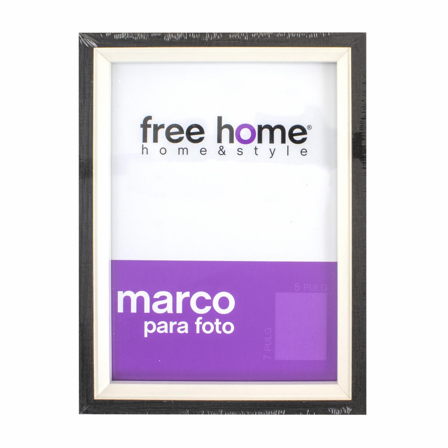 Porta Retrato Bicolor Blanco Y Negro FREE HOME Unidad