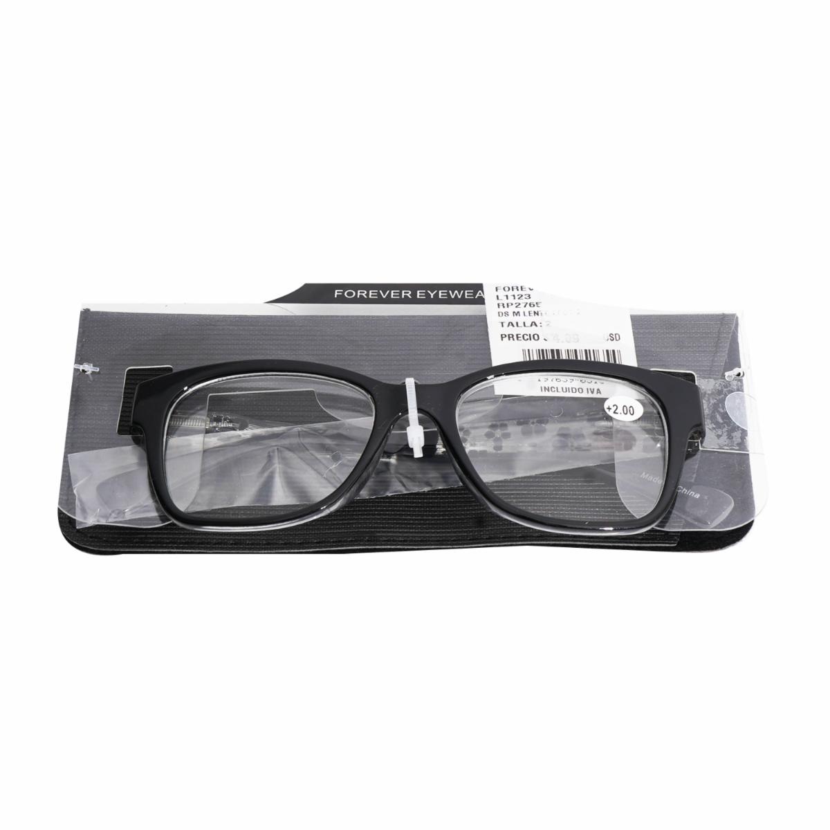 Lentes De Lectura Con Estuche Negro FOREVER EYEWEAR Medida 2.00