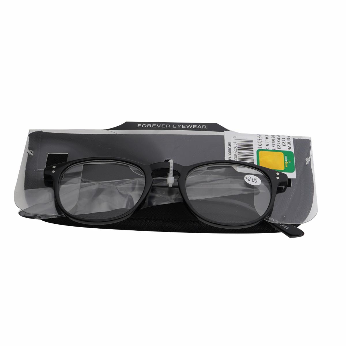 Lentes De Lectura Con Estuche Negro FOREVER EYEWEAR Medida 2.00
