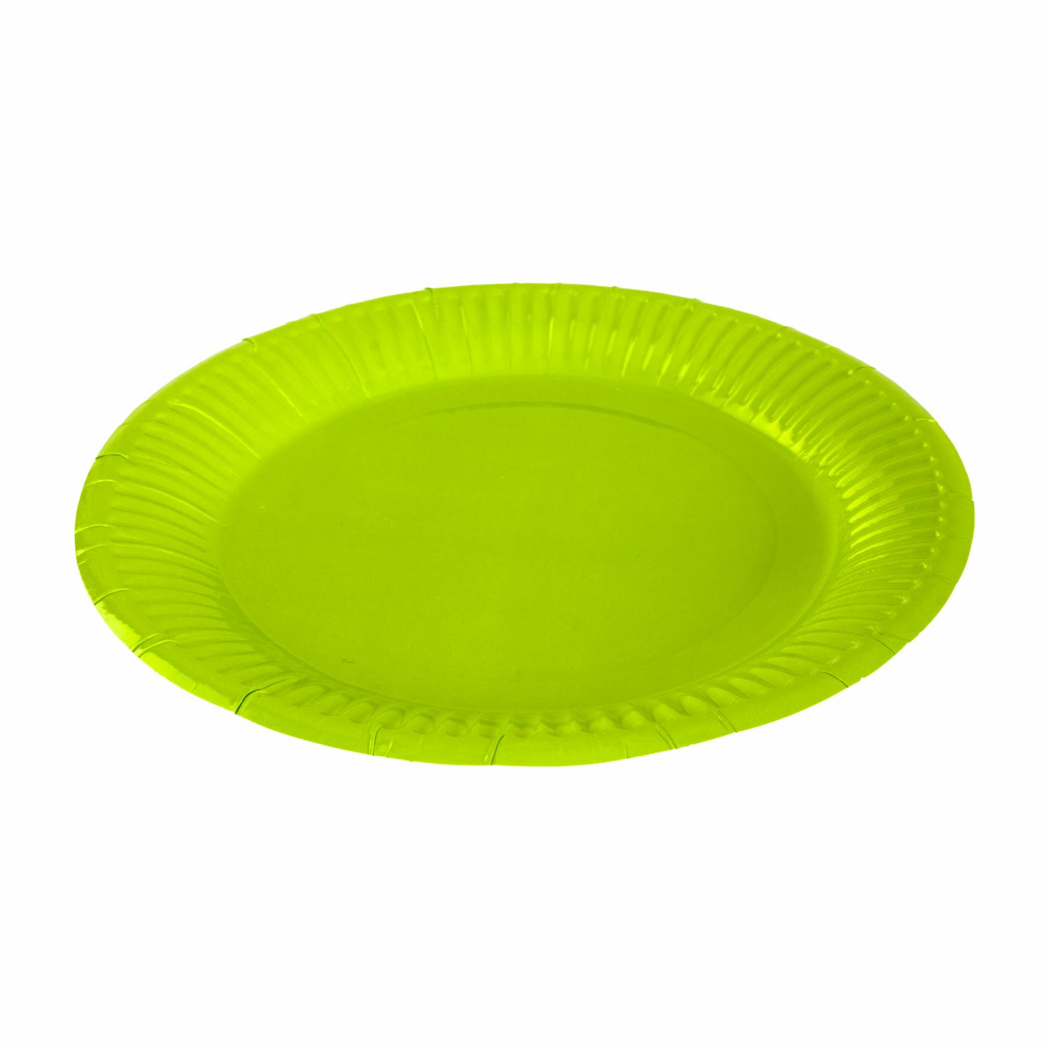 Platos Desechables Verde Limón PARTY 23 Cm
