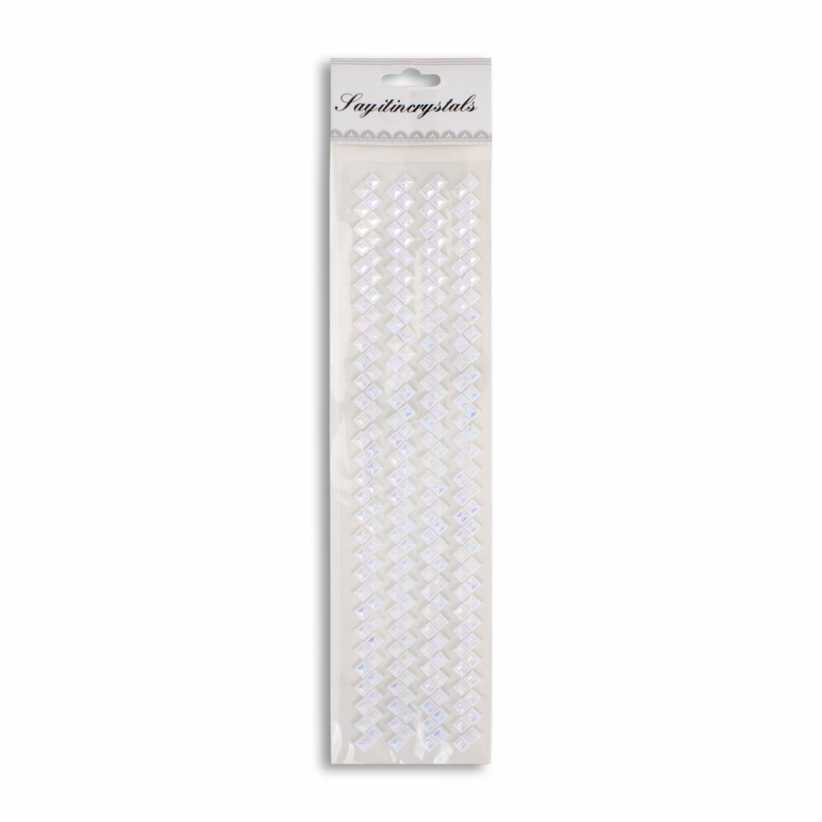 Adhesivo En Rombo Color Blanco LAYITINCRYSTALS Unidad
