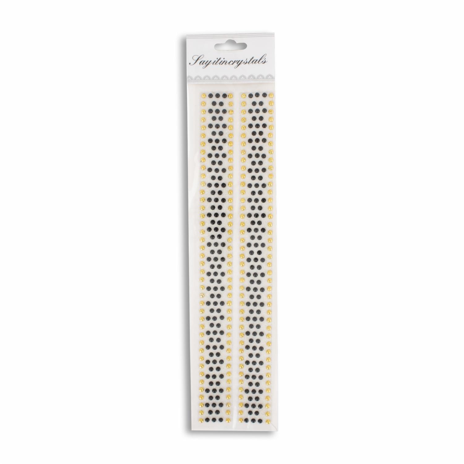 Adhesivo Redondo Surtido Blanco Y Negro LAYITINCRYSTALS Unidad