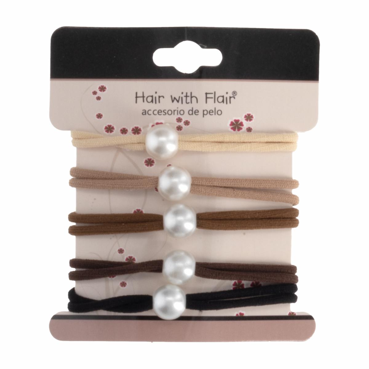 Vinchas De Cabello Tipo Ligas Perlas Blancas Y Colores HAIR WITH FLAIR Unidad