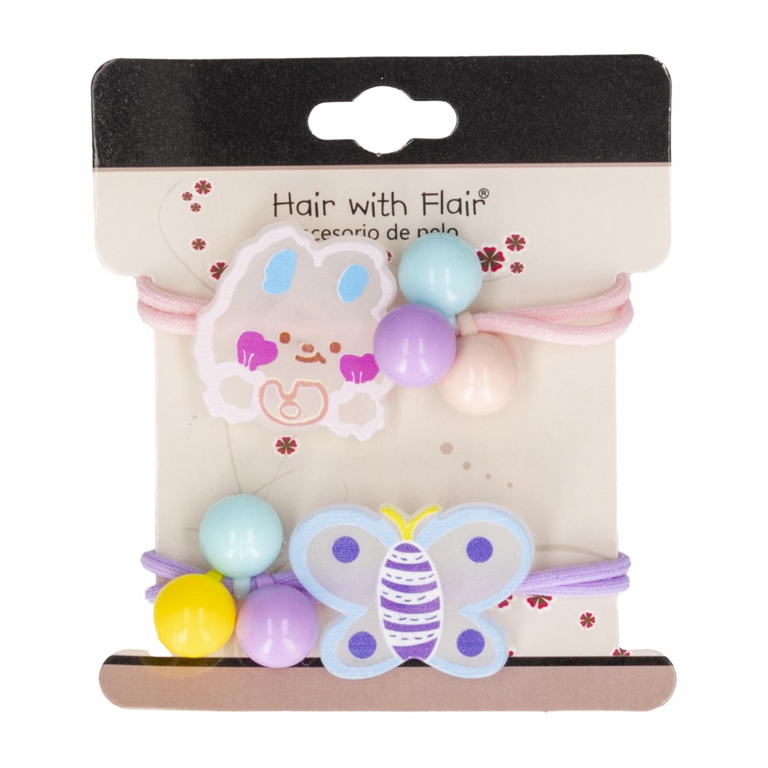 Vinchas De Cabello Tipo Ligas Con Figura De Mariposas HAIR WITH FLAIR X2 Uds