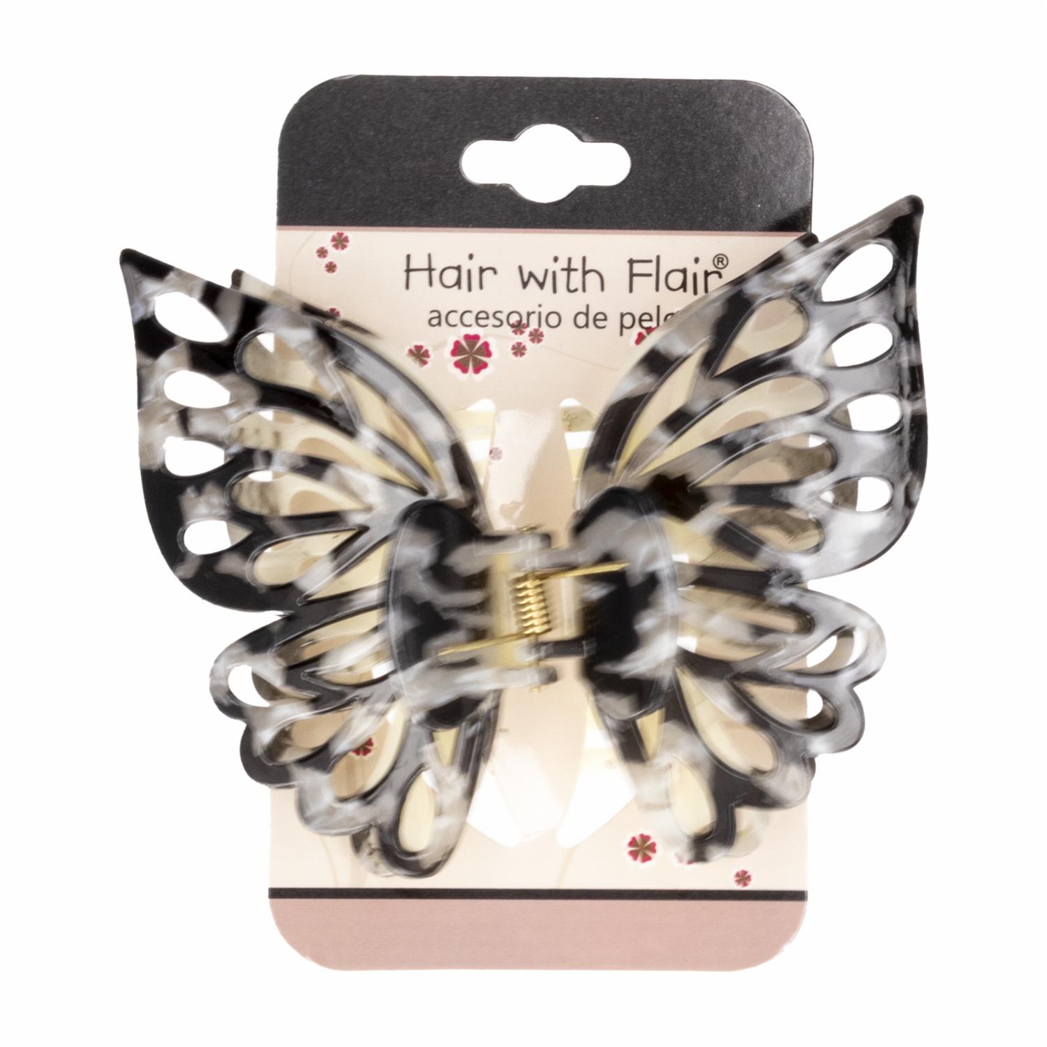 Vinchas De Cabello Tipo Clip De Mariposa Negro Con Blanco HAIR WITH FLAIR Unidad