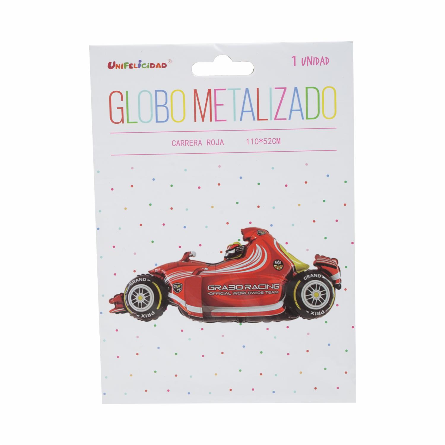 Globo Auto Rojo UNIFELICIDAD 110 X 52 Cm
