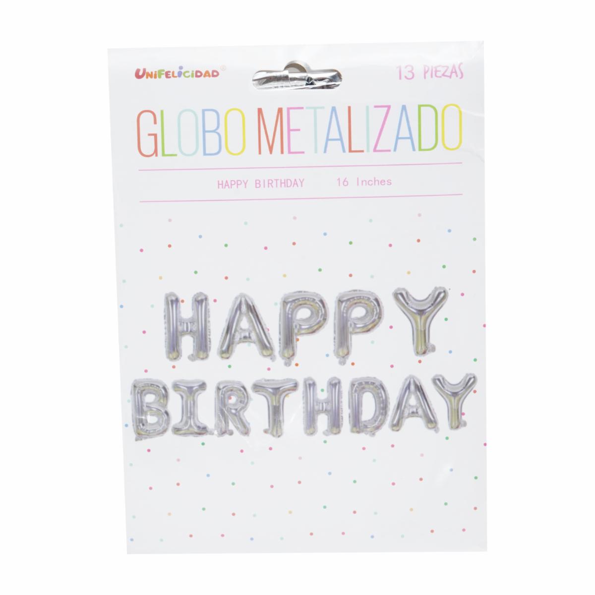 Globo Feliz Cumpleaños UNIFELICIDAD 16 Pulgadas