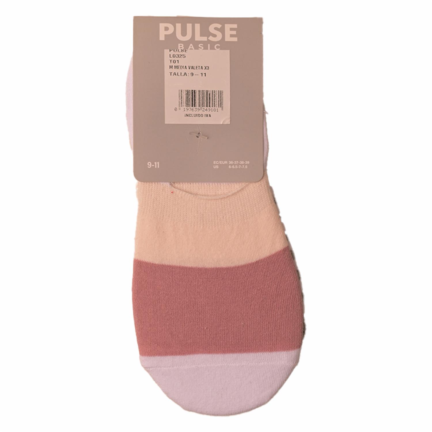 Medias Valeta X 3 A Rayas PULSE Talla 9-11