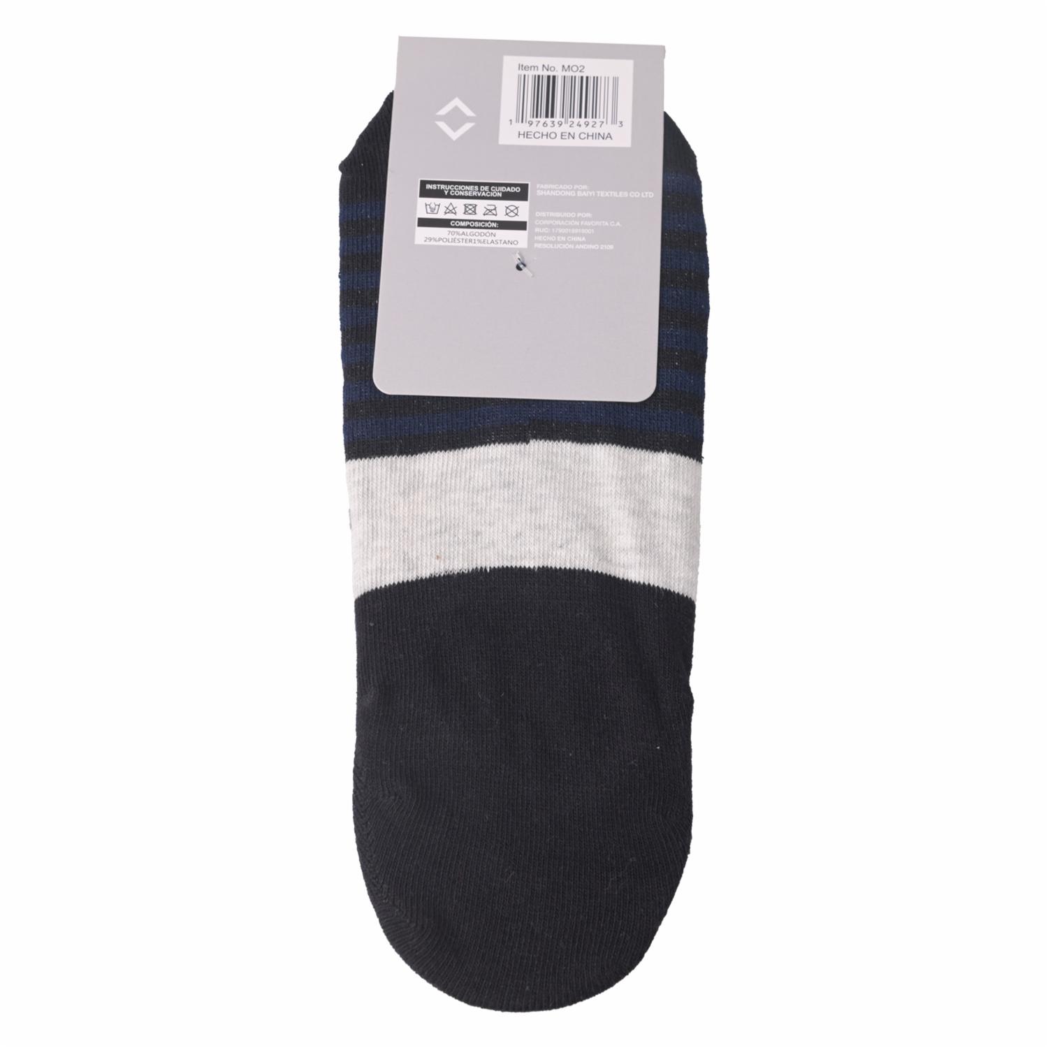 Medias Tobilleras Pack X 3 Diseño Rayas PULSE Talla 10-12