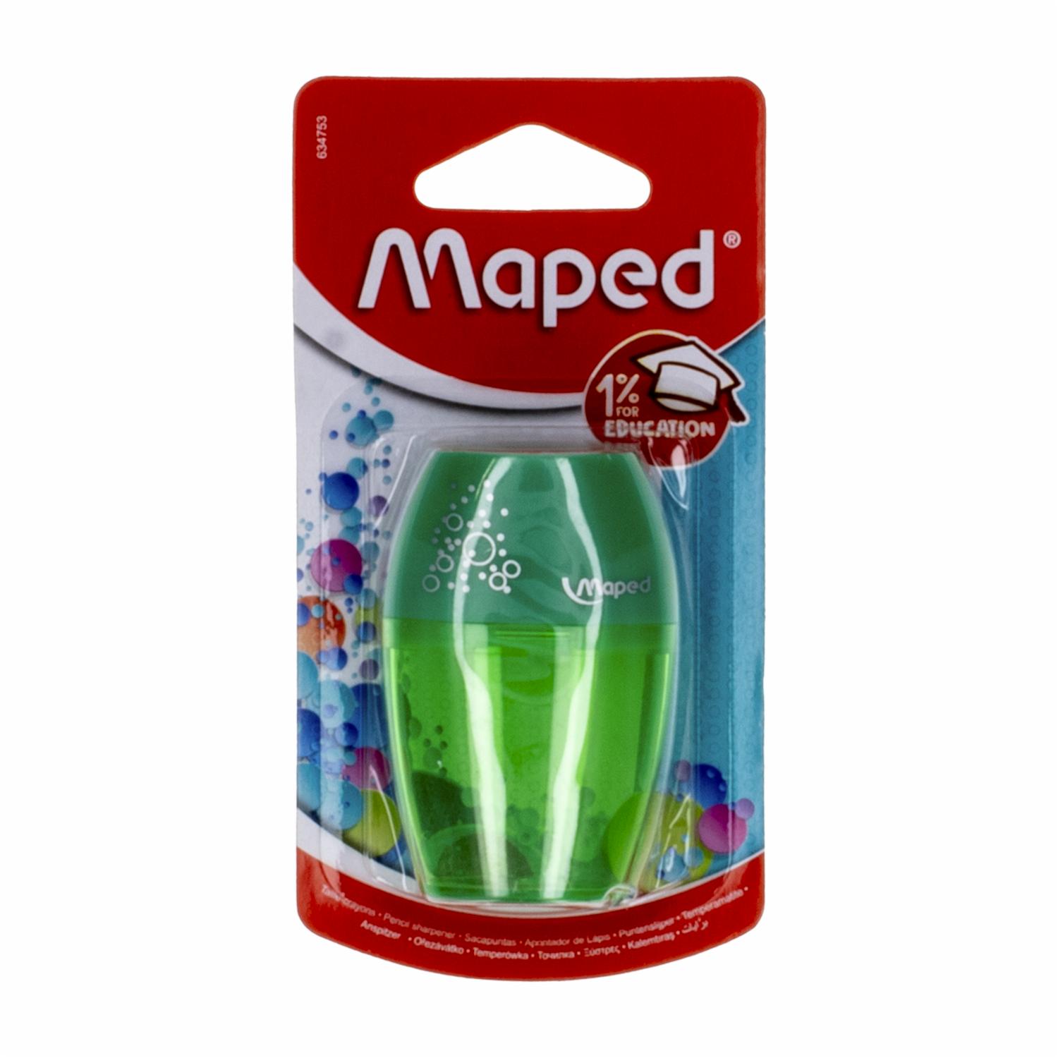 Sacapuntas Un Orificio Con Depósito Elíptico Diseño Shaker MAPED Unidad