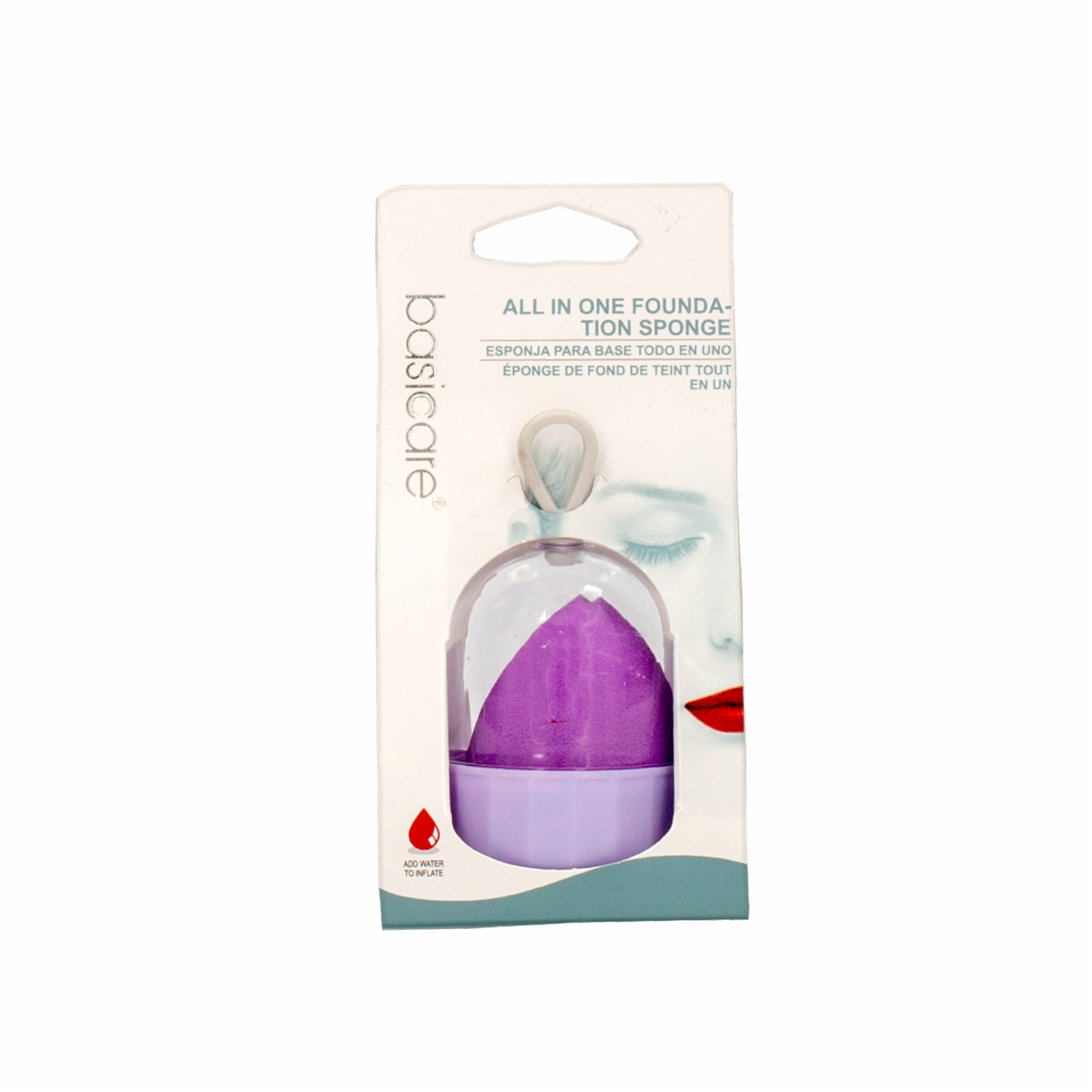 Esponja De Maquillaje Forma De Gota BASICARE Para Aplicación De Base