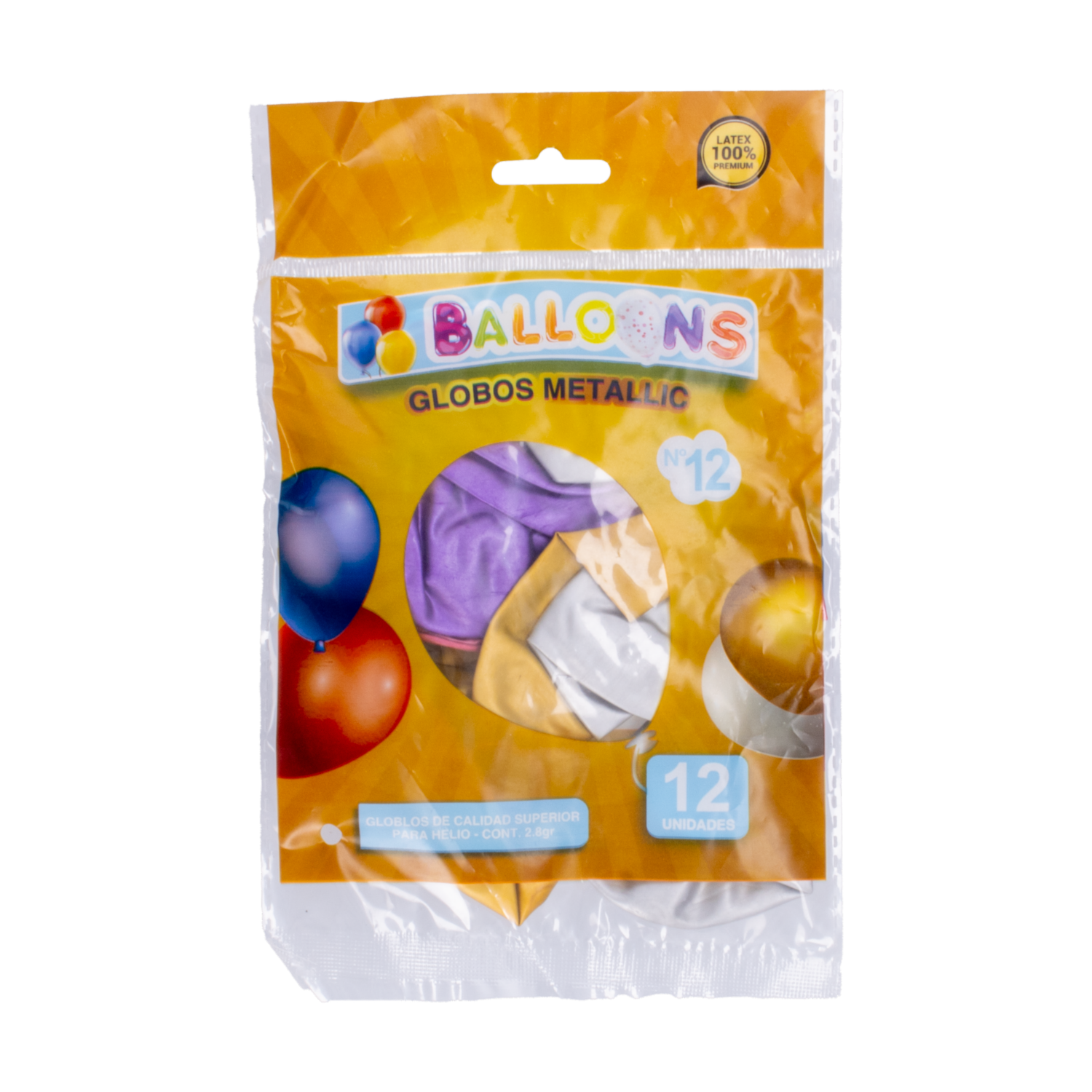 Globos De Látex Colores Metálicos Surtido BALLOONS X 12 Uds