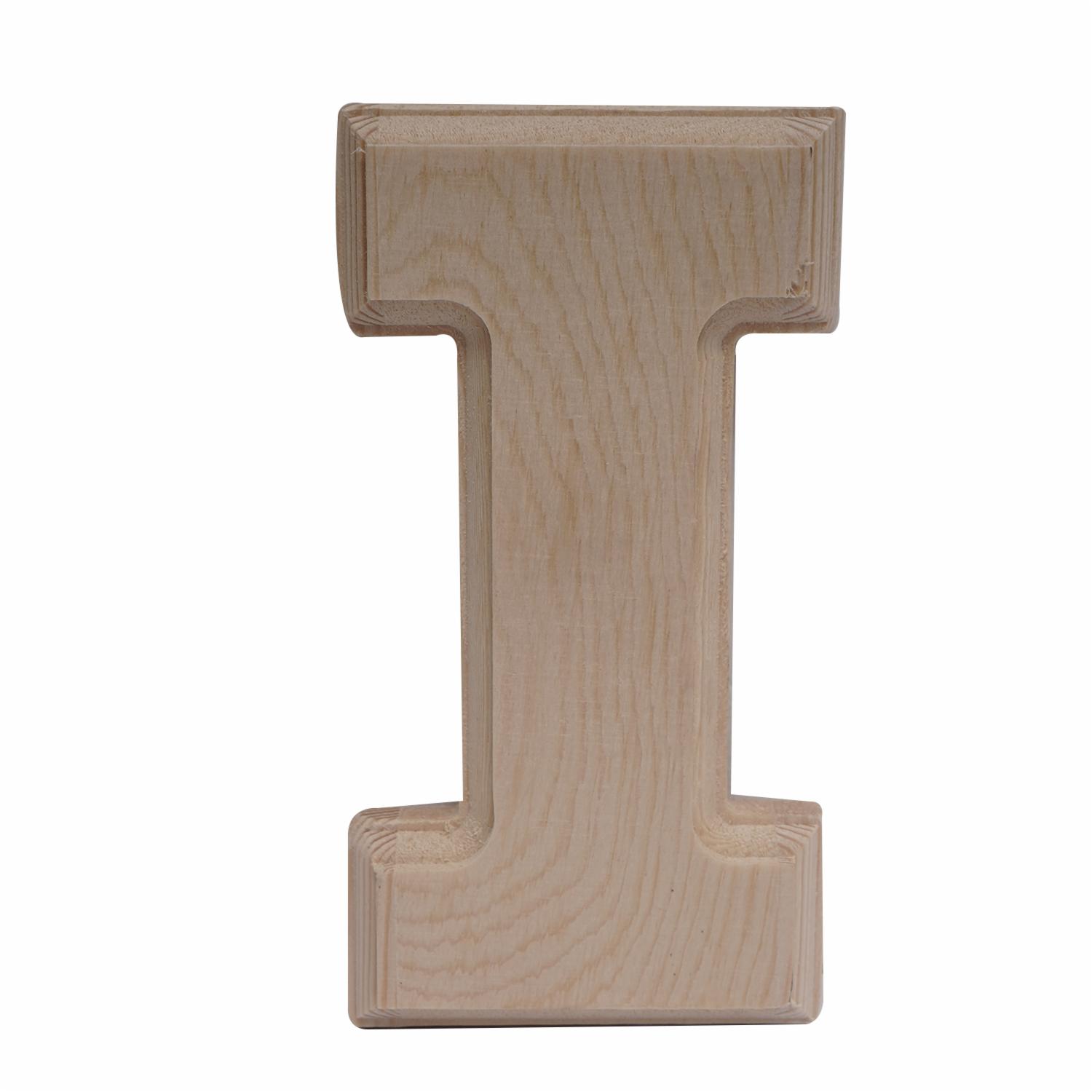 Letra I De Madera Natural LPS 6″