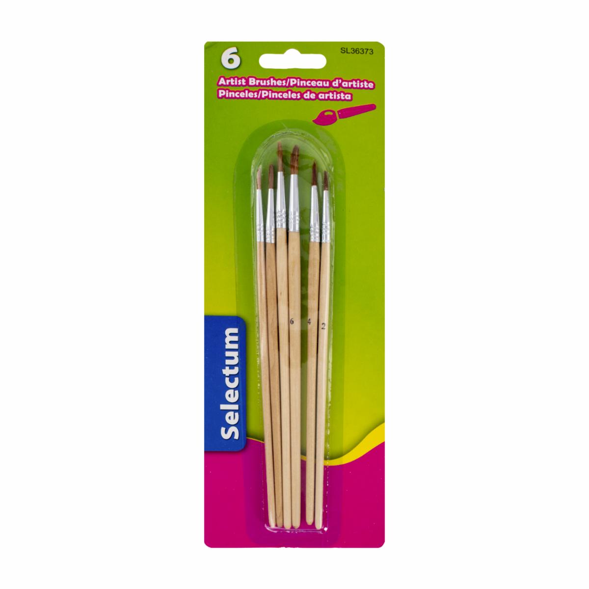 Pinceles Para Arte Distintos Tamaños LPS Pack X 6 Uds