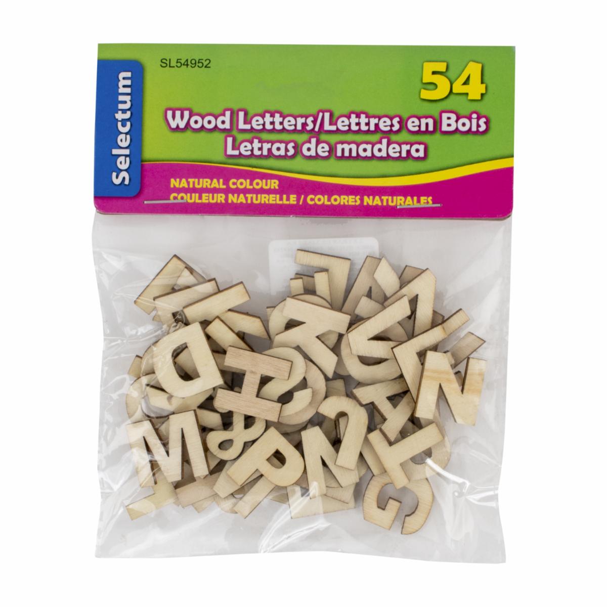 Letras De Madera Para Manualidades LPS Pack X 54 Uds