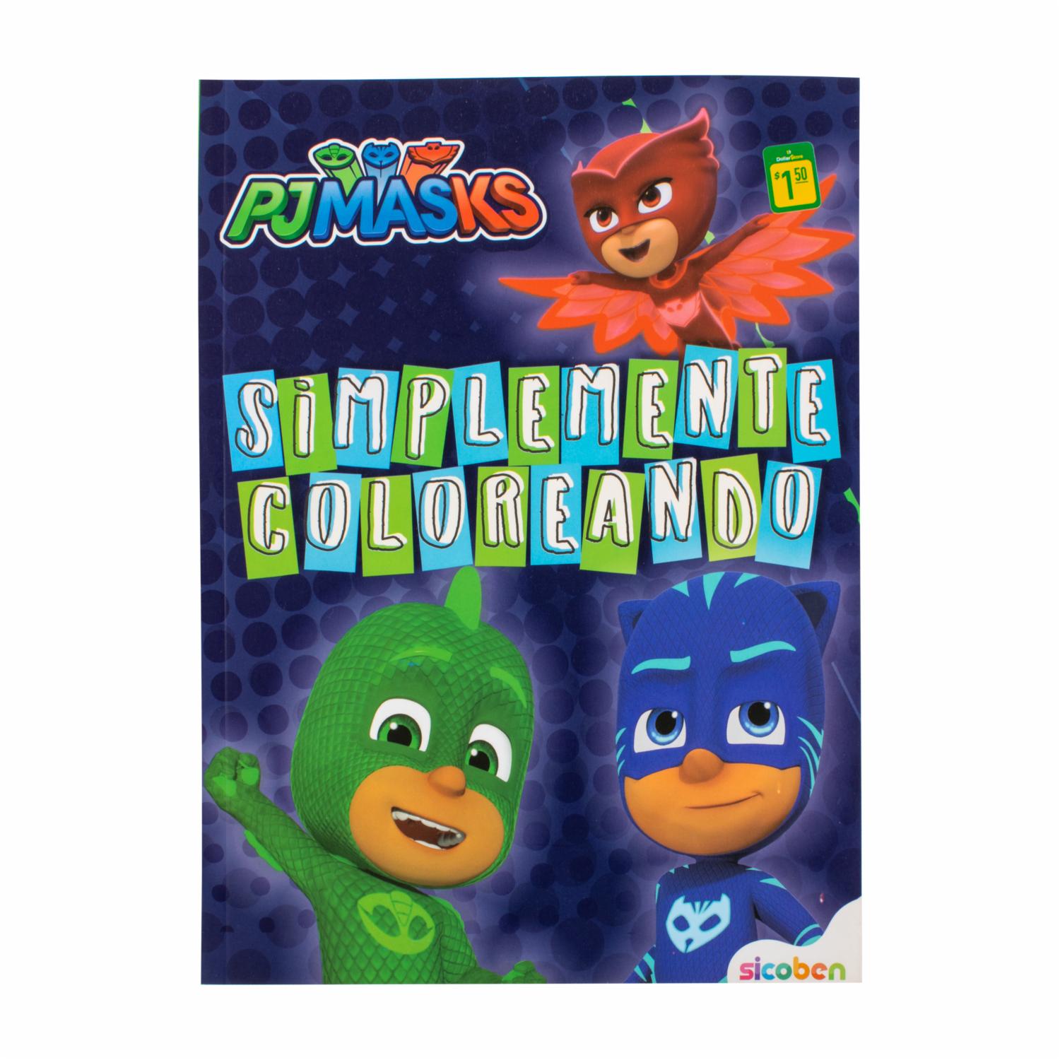 Libro Infantil PJ Mask Simplemente Coloreando Azul SICOBEN Unidad