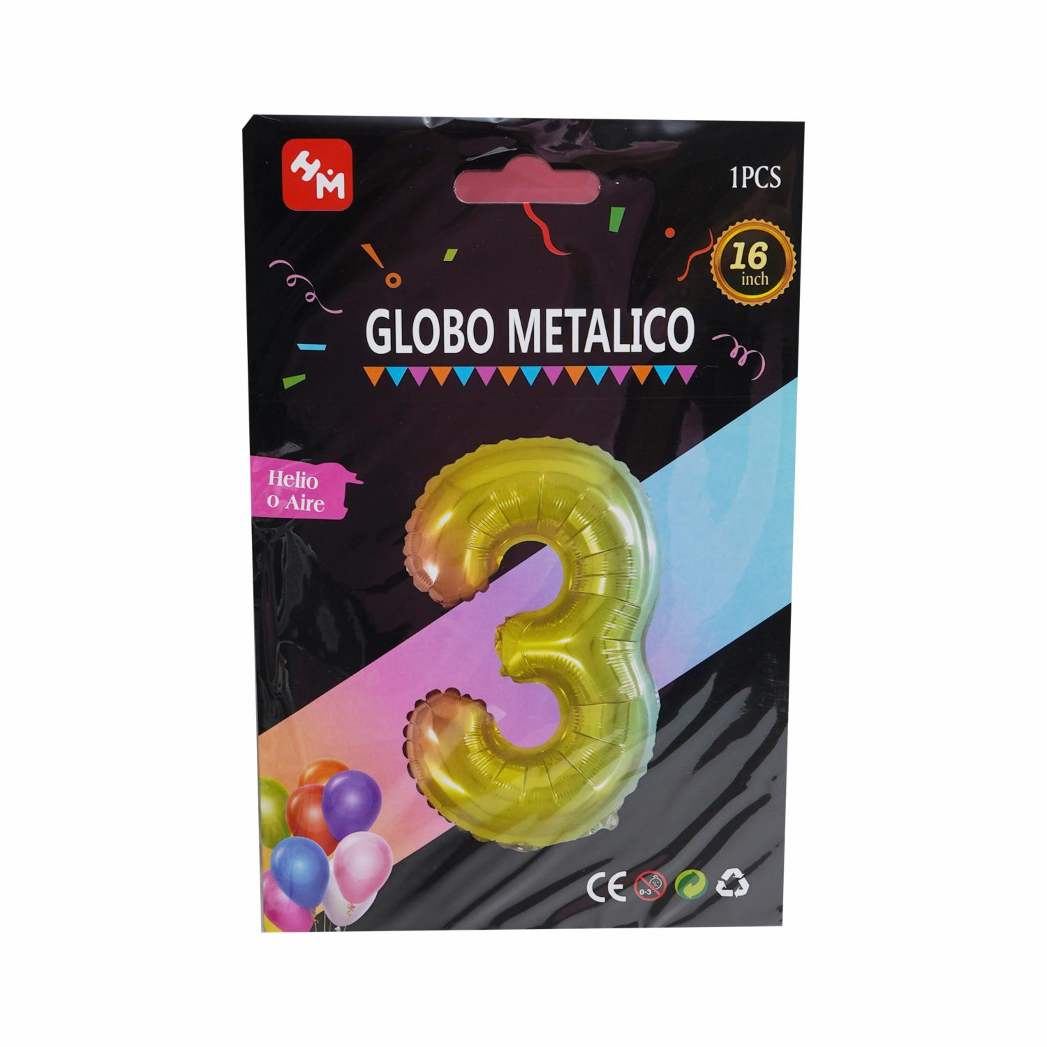 Globo Metálico Nro. 3 H.M 16″