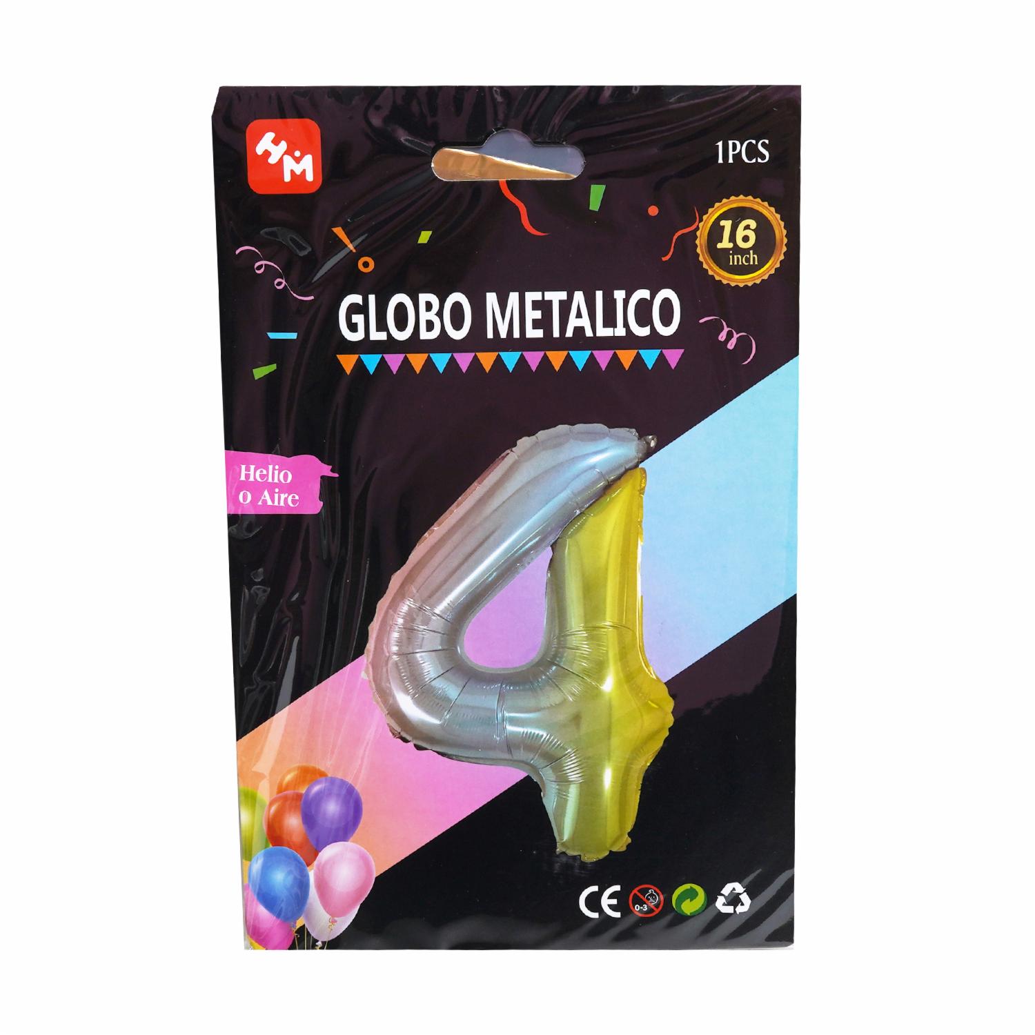 Globo Metálico Nro. 4 H.M 16″