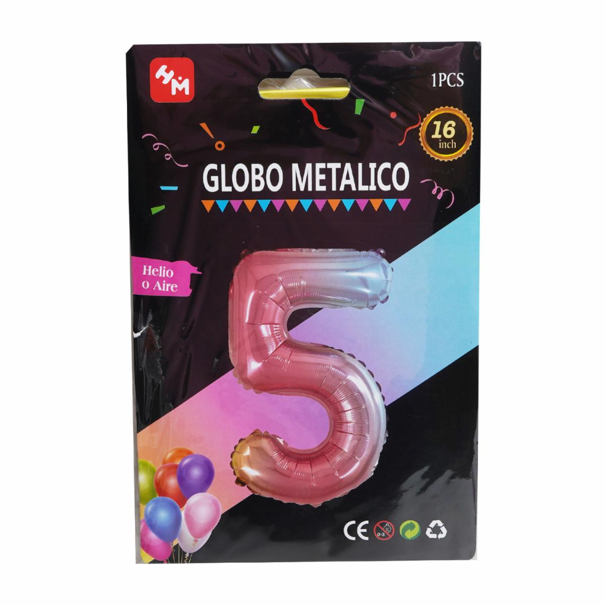 Globo Metálico Nro. 5 H.M 16″