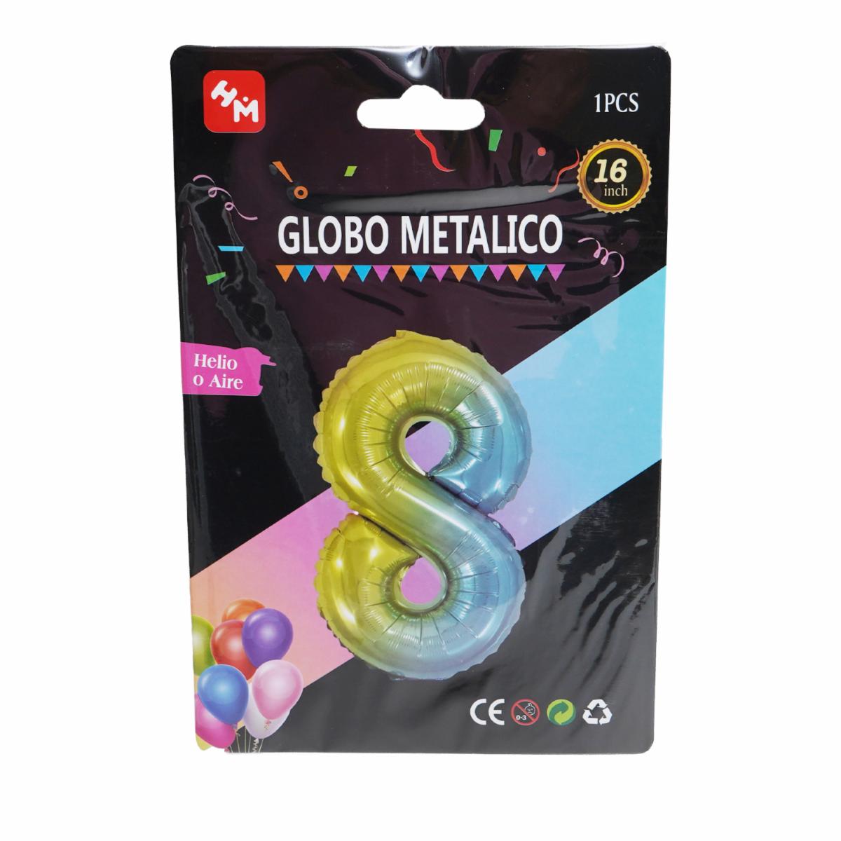 Globo Metálico Nro. 8 H.M 16″