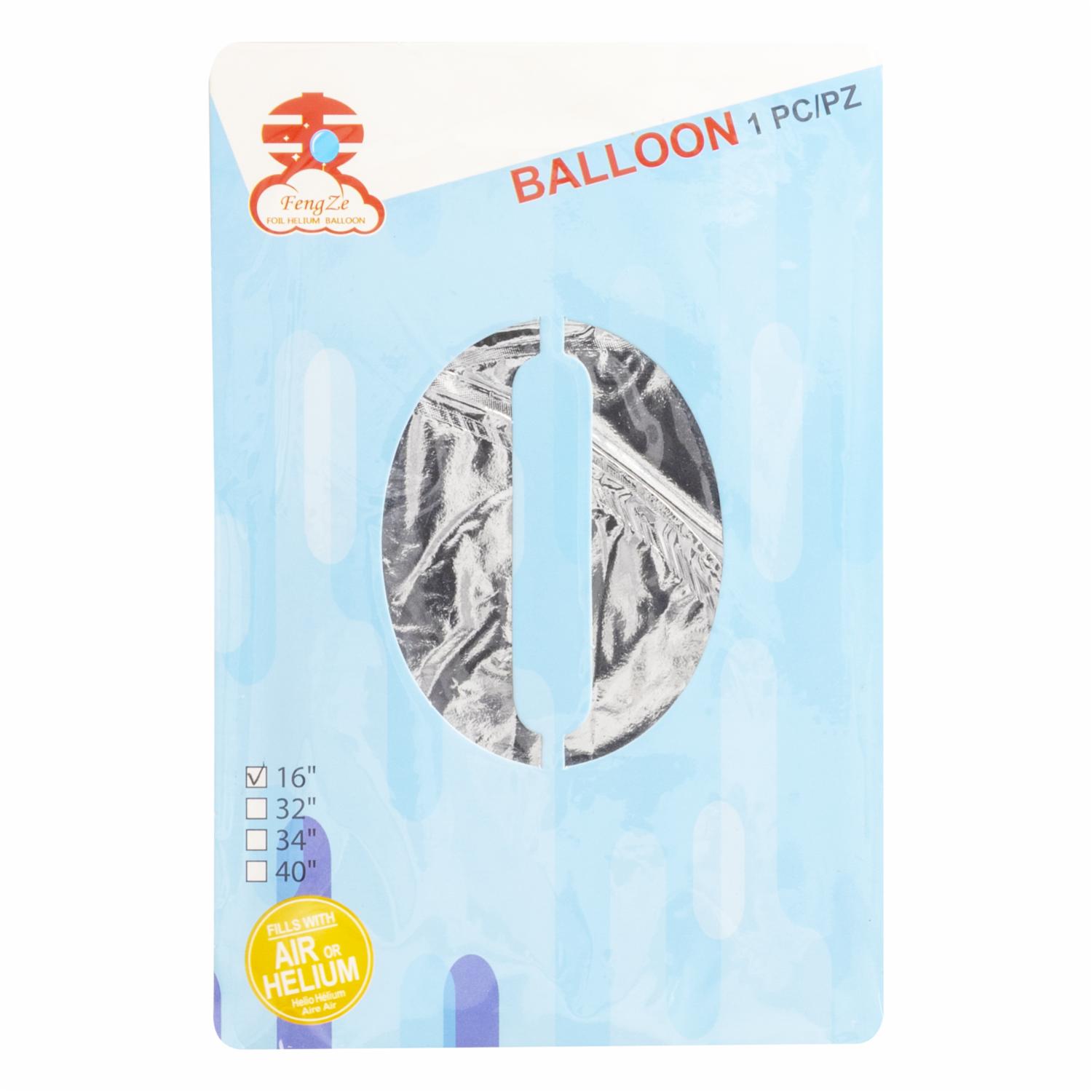 Globo Aluminio Plata No 16″ IMPORTADORA CUMPLEAÑOS Funda