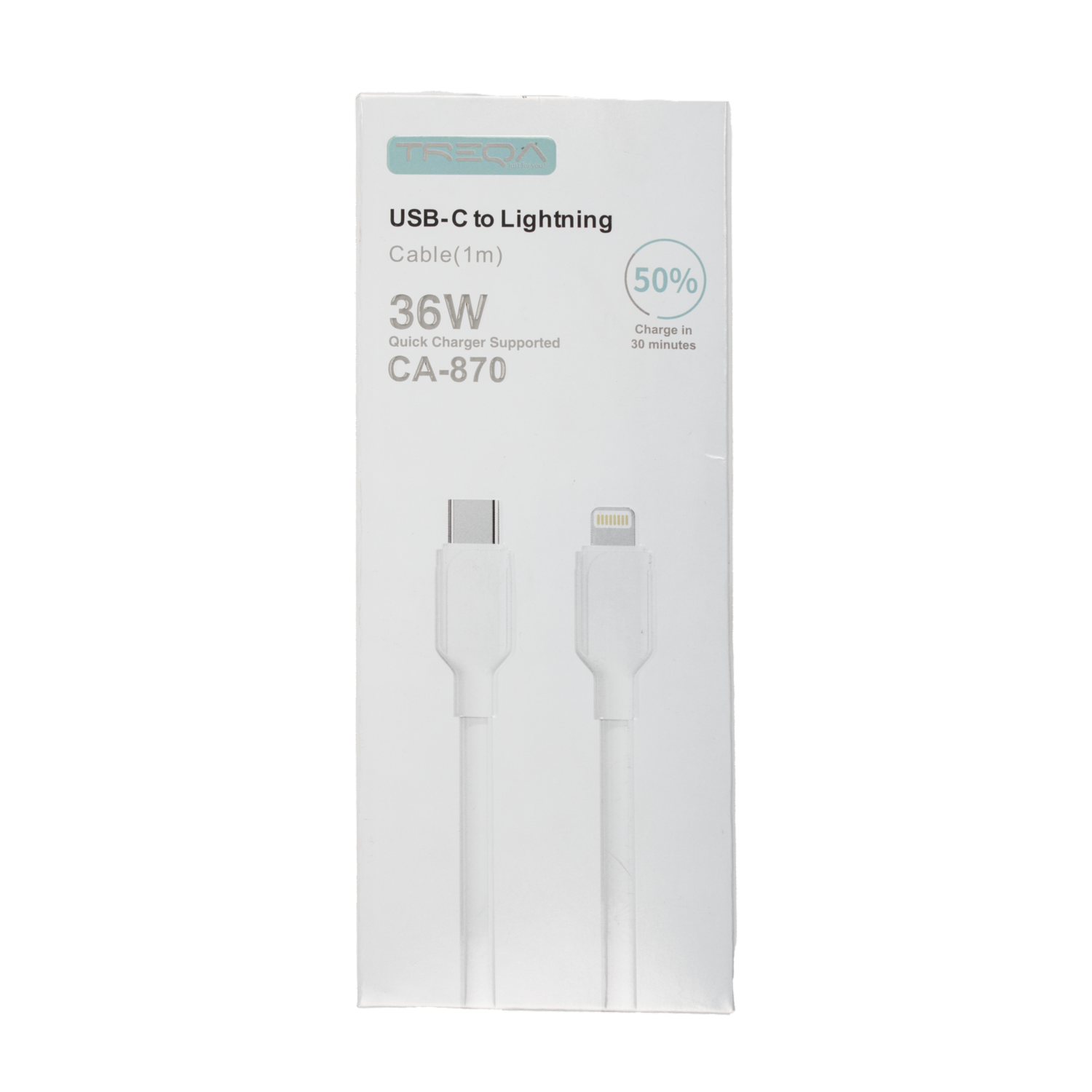 Cable De Carga Y Datos Usb-C A Lightning TREQA 1 Metro