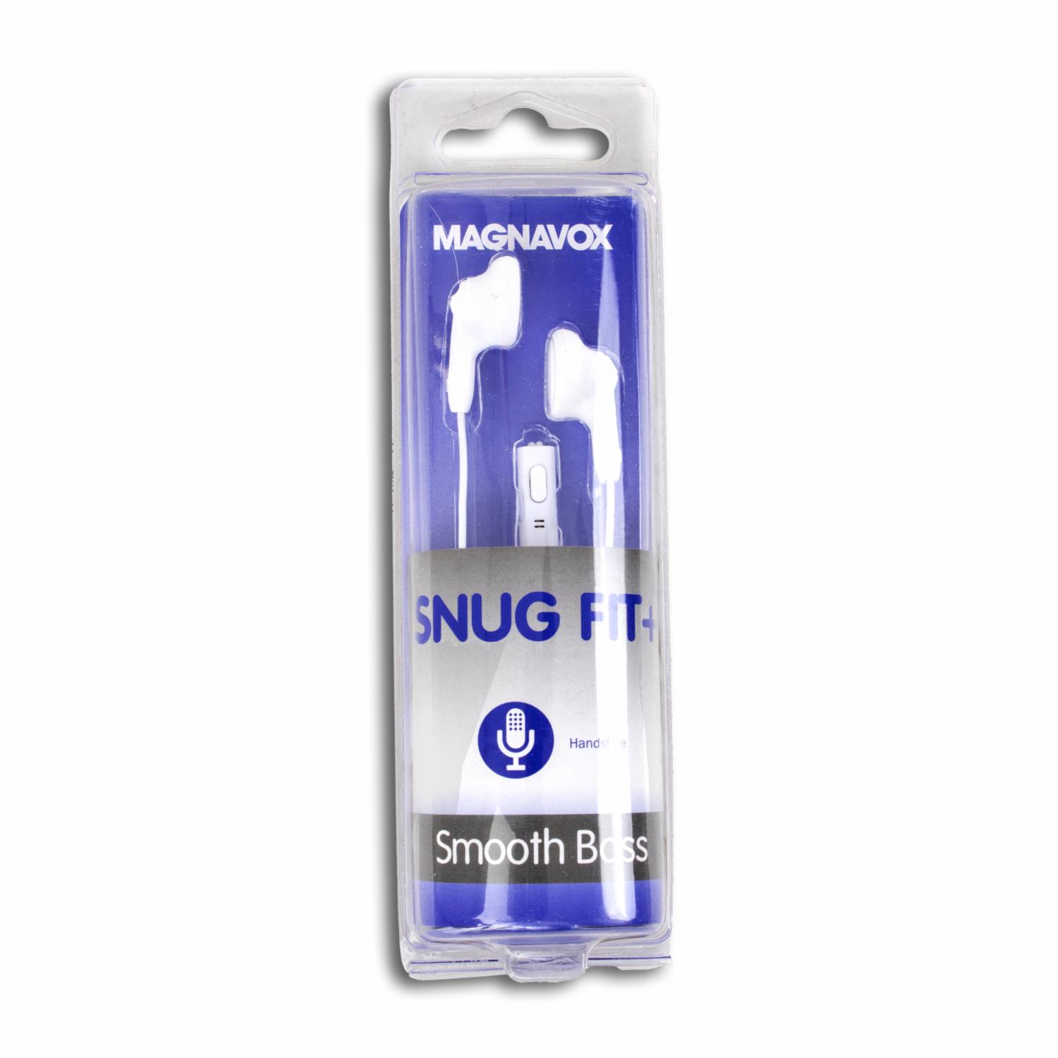 Audifonos Snug Fit+ MHP4820MWH MAGNAVOX Con Cable