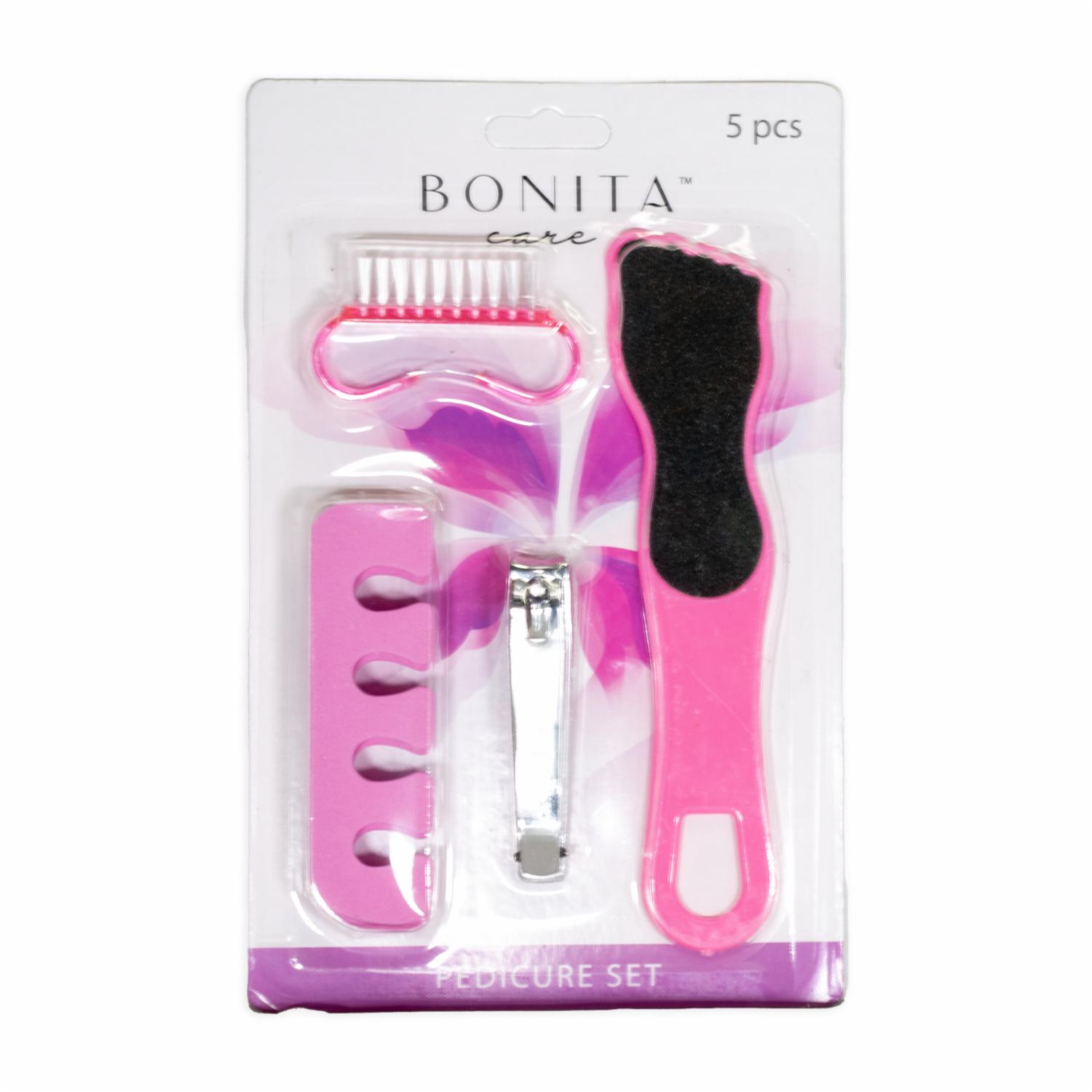 Set De Pedicure Cortador,Cepillo,Separador Y Lima BONITA CARE 1 X 5 Uds