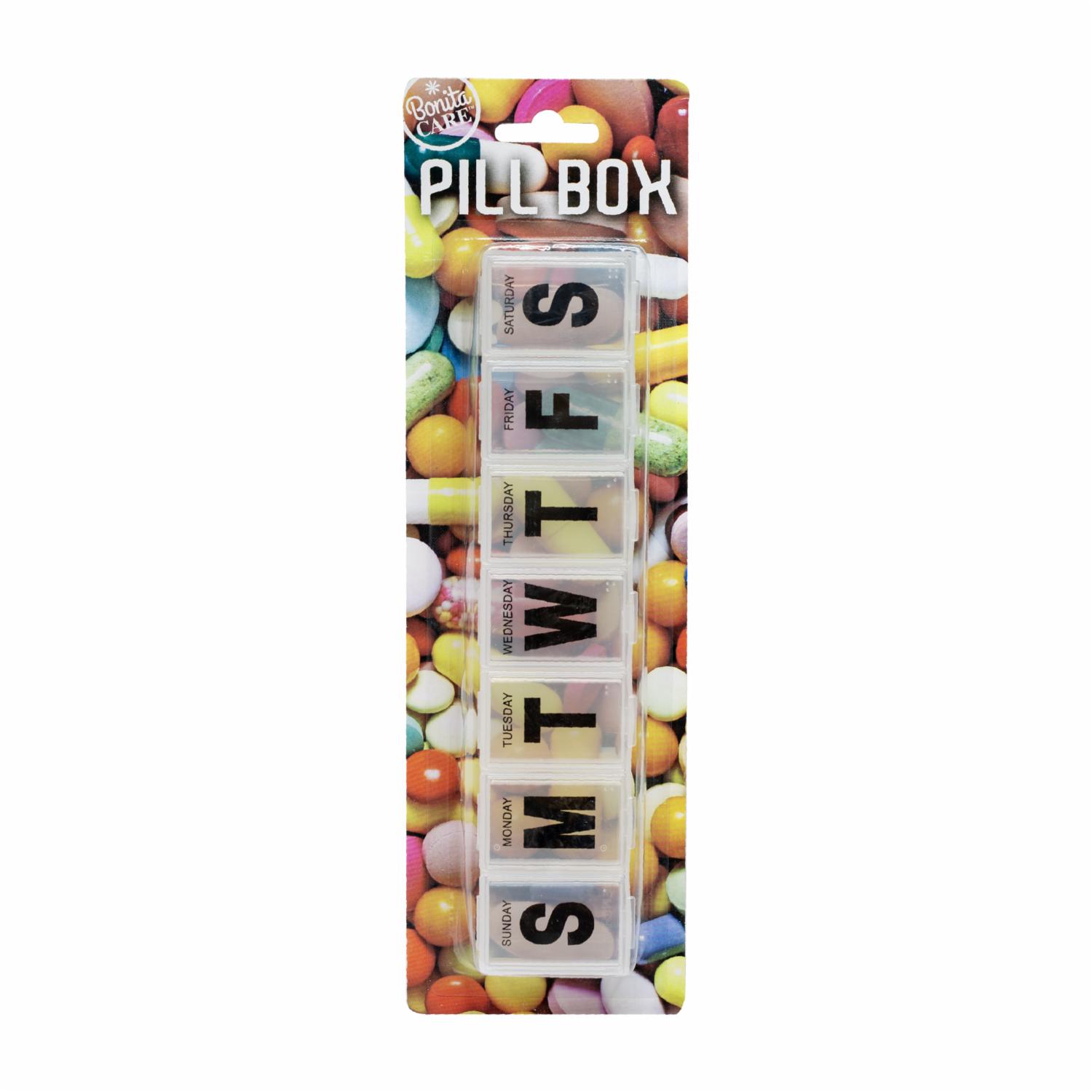 Pastillero Para 7 Días En Español Para Viaje BONITA HOME 8 Cm