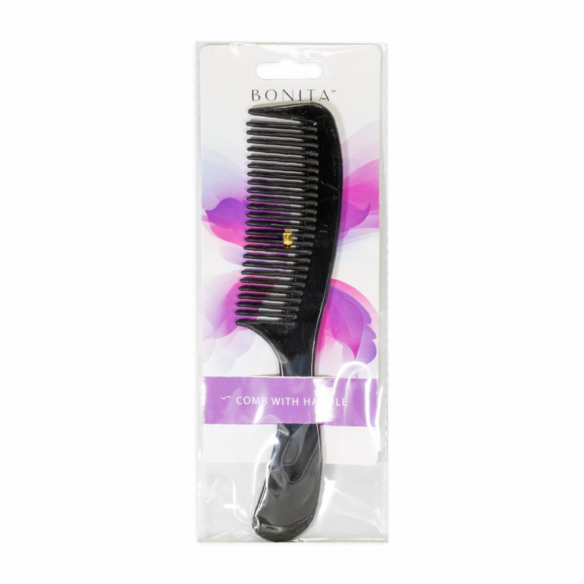 Peine De Cabello Con Mango Color Negro BONITA CARE Unidad