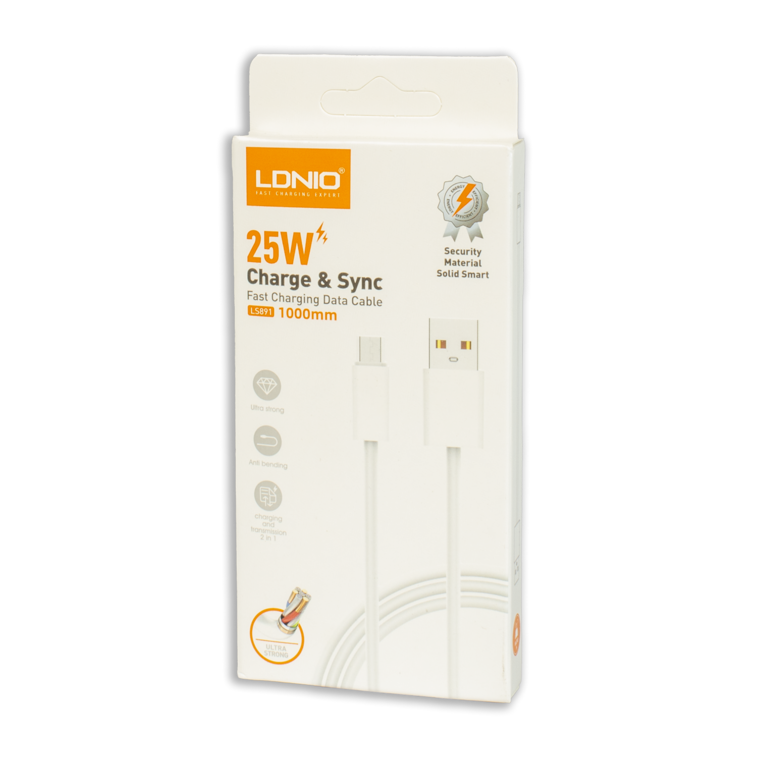 Cable De Carga Y Datos Usb-C A USB-A Blanco LDNIO 25 W