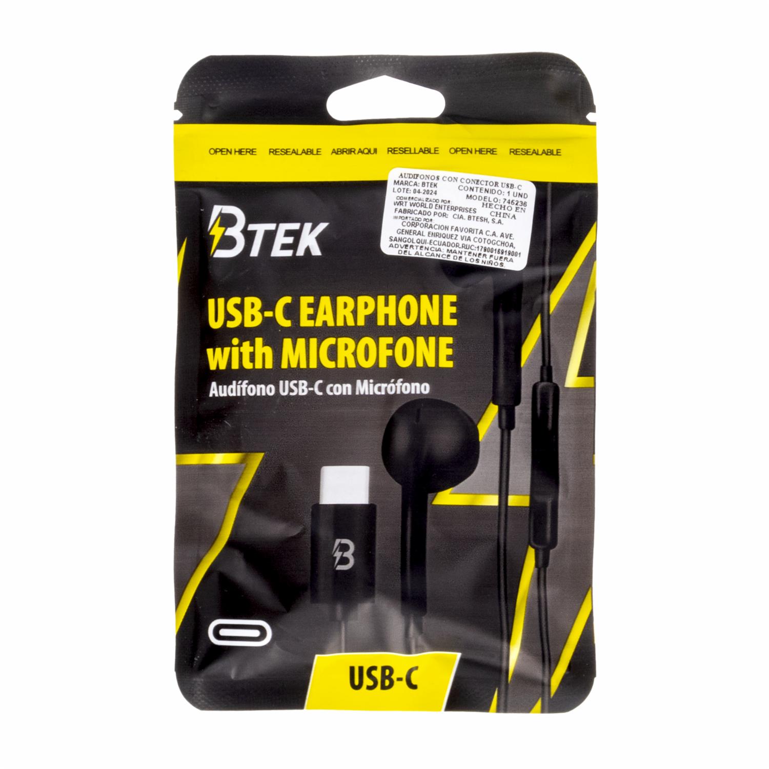 Audífonos USB-C INCEB BTEK Con Cable