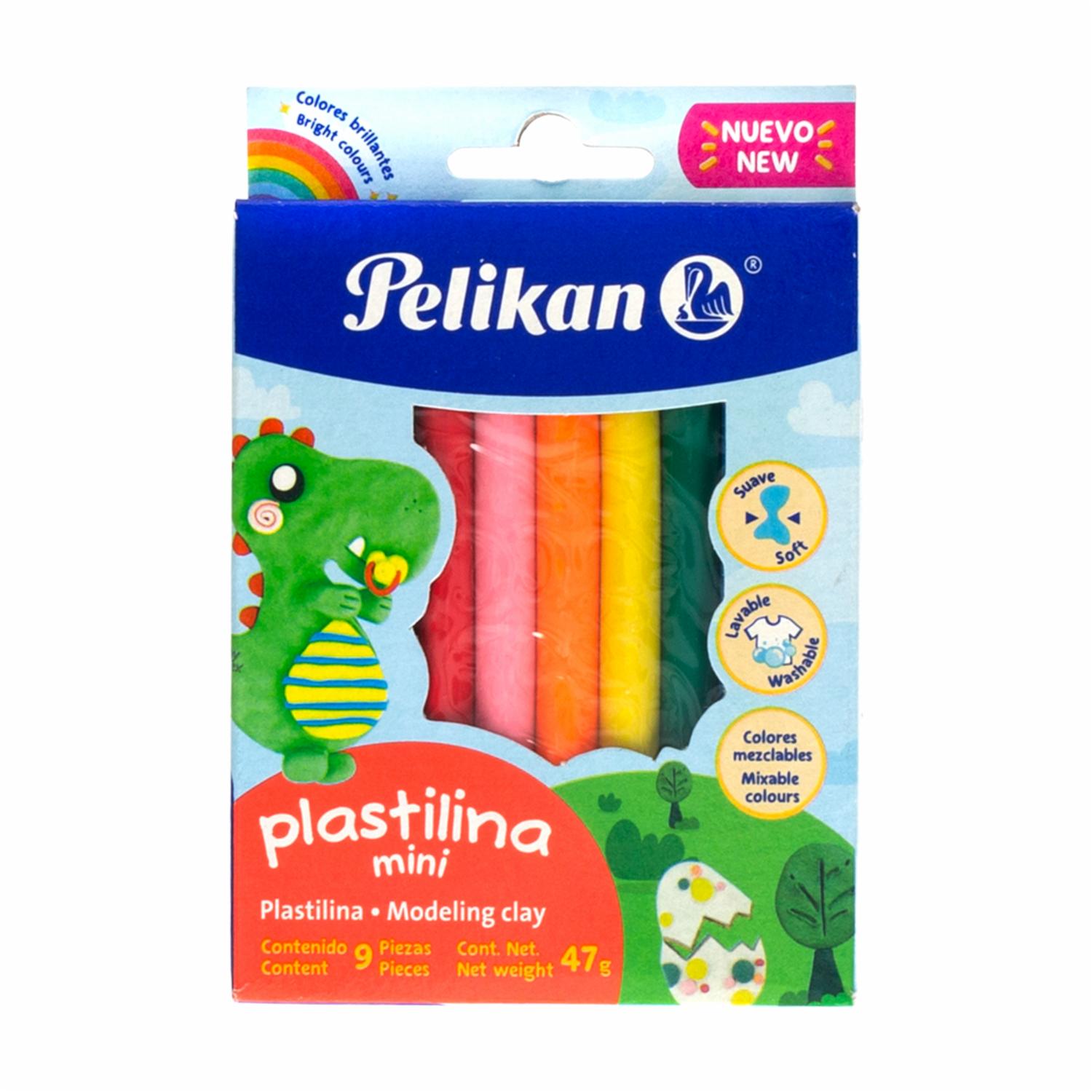 Plastilina Moldeable Mini Colores PELIKAN X 9 Uds