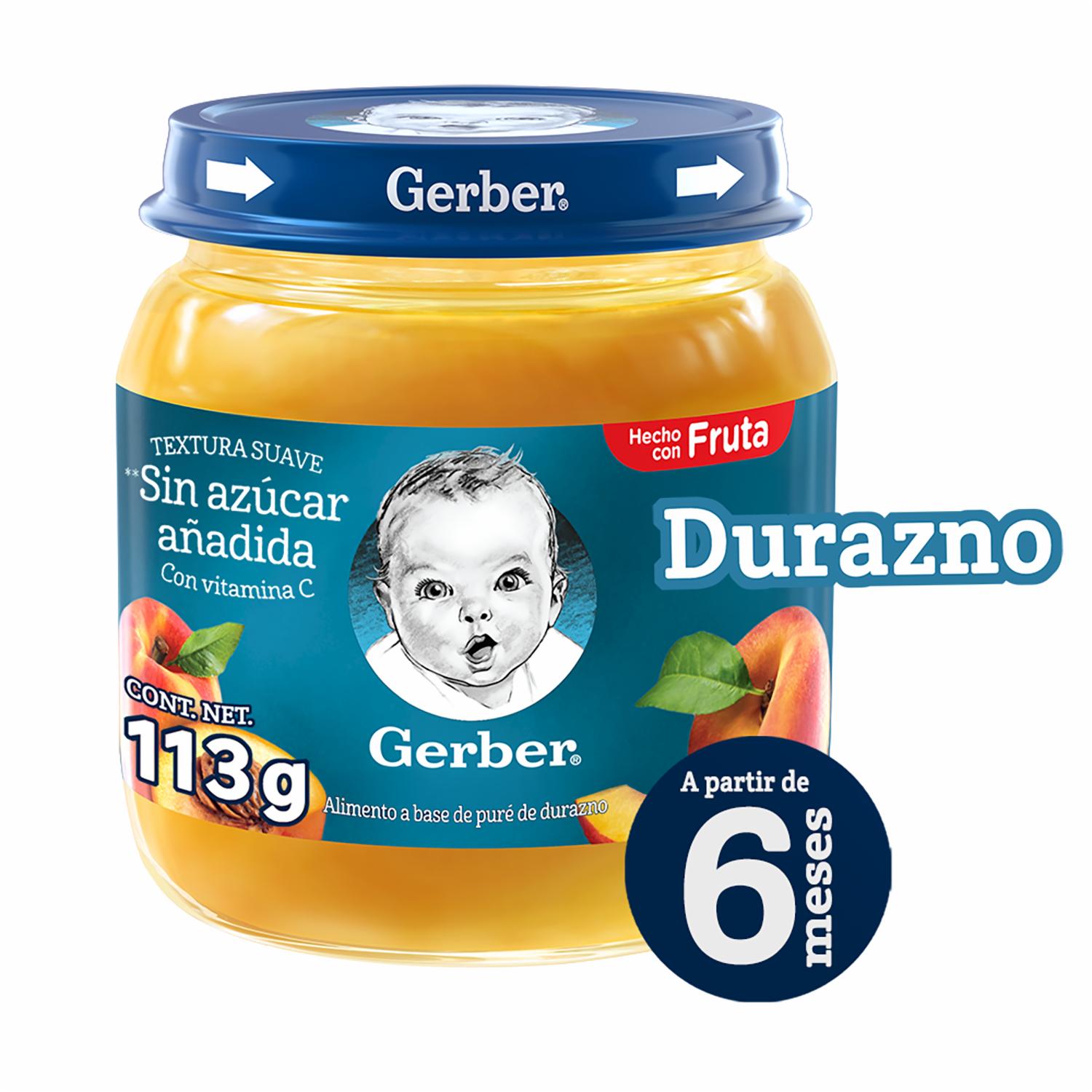 Compota De Durazno GERBER 114 G