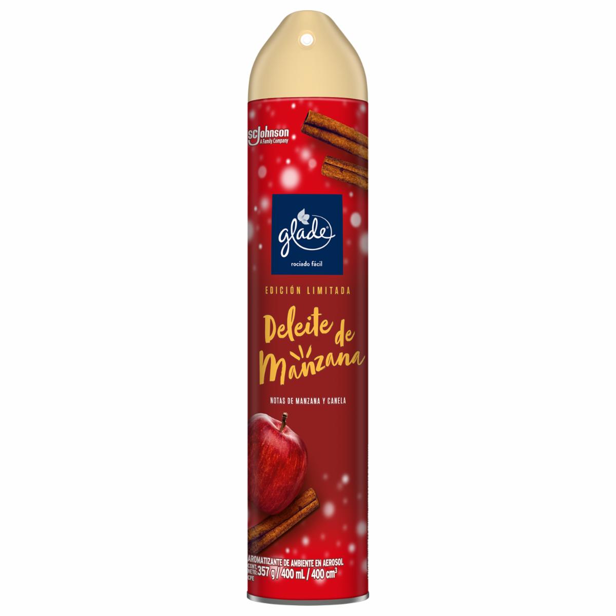 Aromatizante De Ambiente En Aerosol Deleite De Manzana GLADE 400 Ml