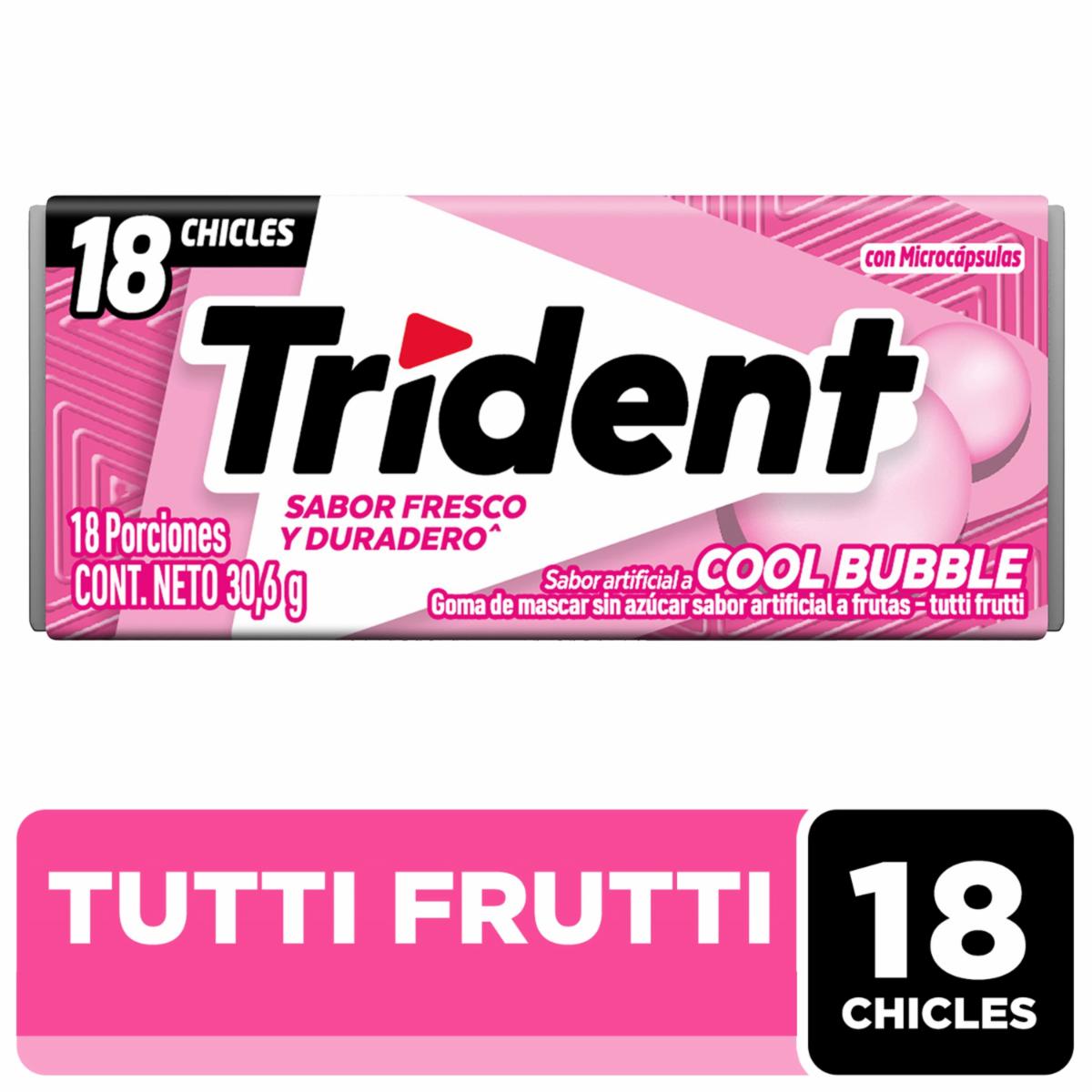 Chicles Sabor A Tutti Frutti TRIDENT 30.60 G