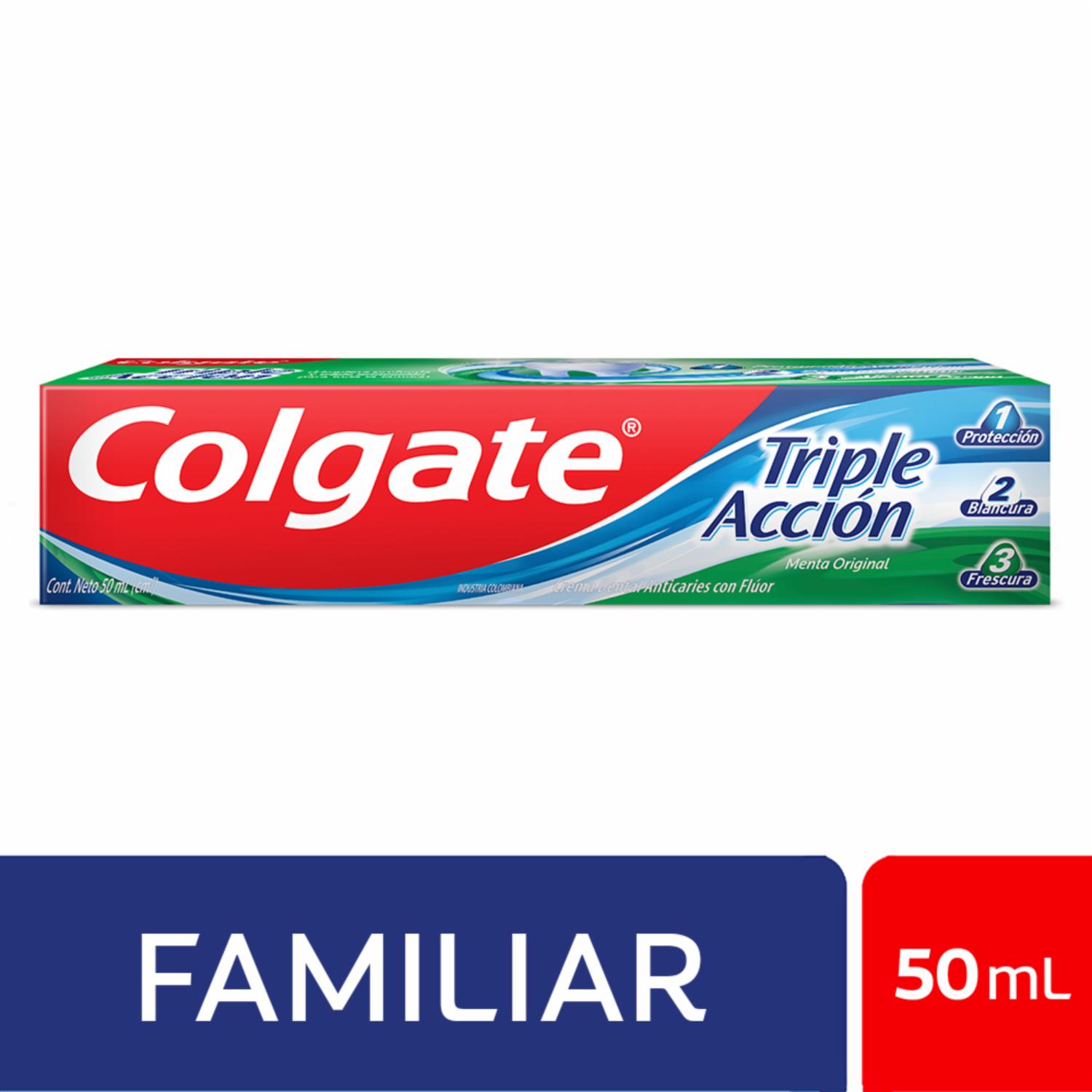 Pasta Dental Triple Acción Menta Original COLGATE 50 Ml