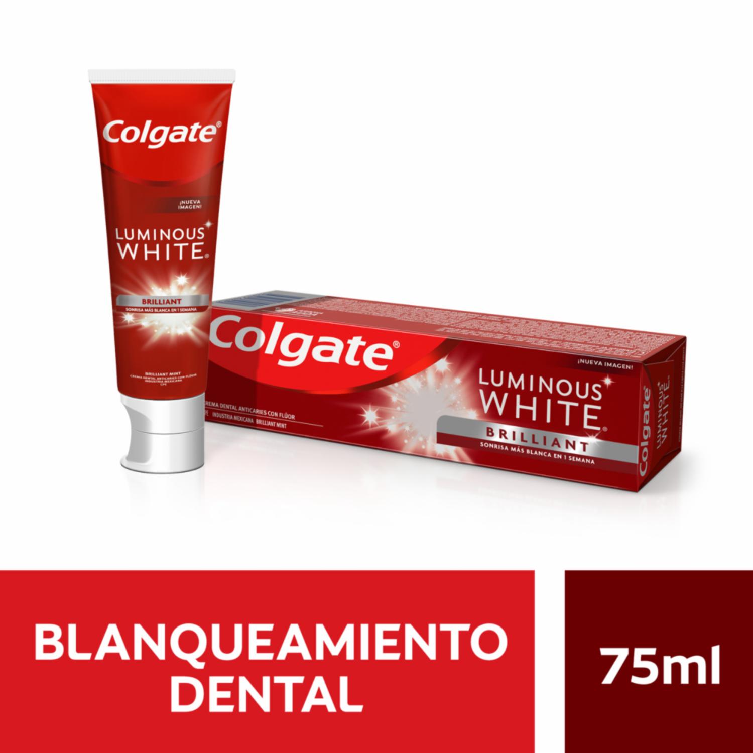 Pasta Dental Blanqueadora Luminous White Brilliant COLGATE 75 Ml