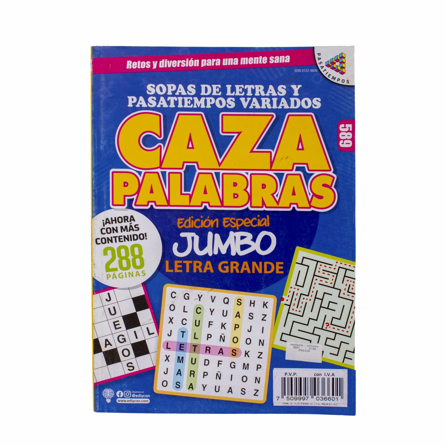 Libro Cazapalabras EDITORES NACIONALES 288 Páginas