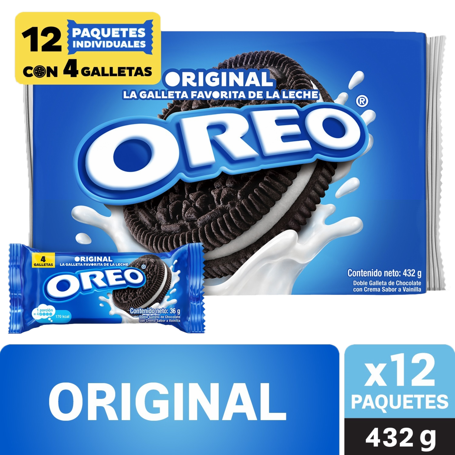 Galletas Dulces Sabor Original OREO 432 G