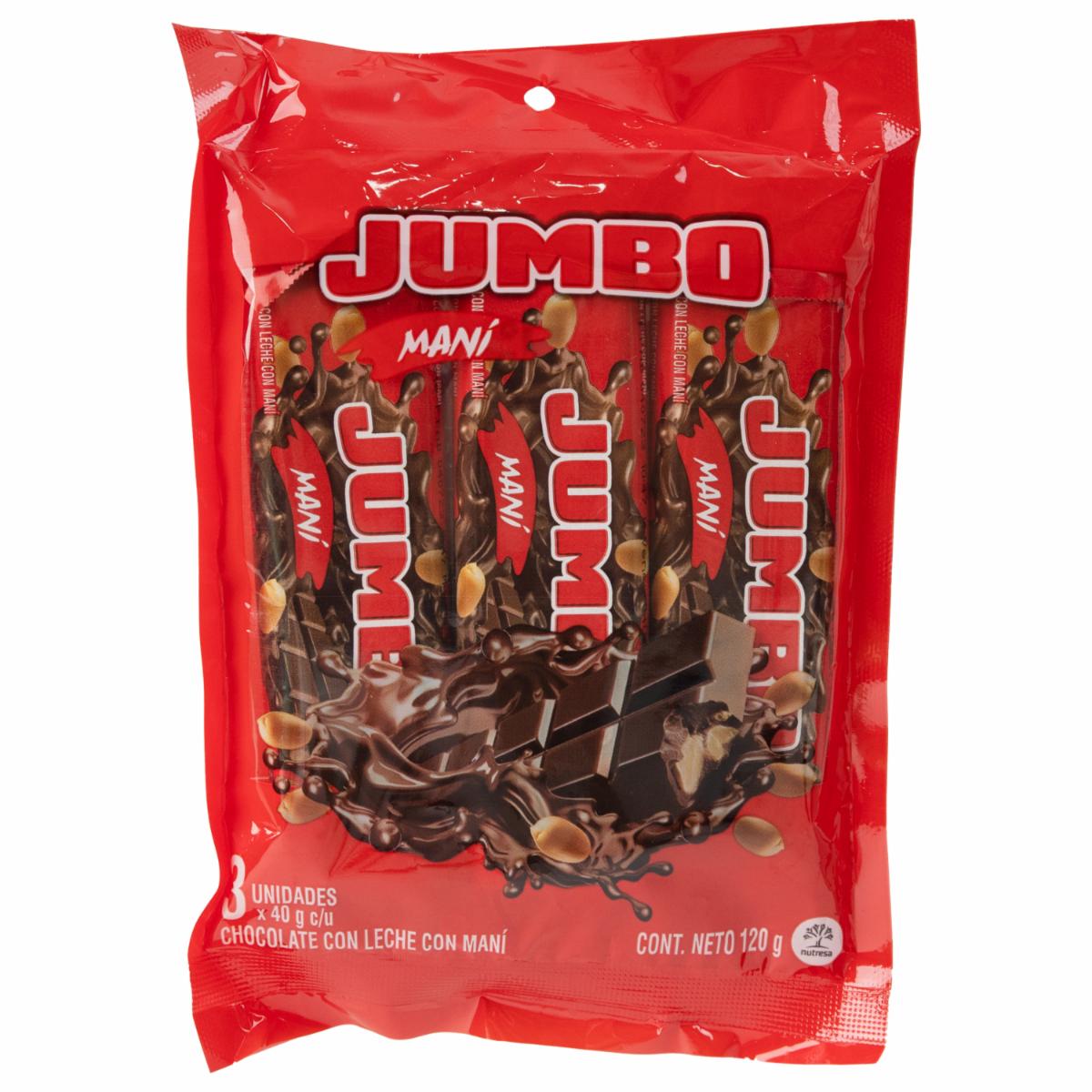 Chocolate Con Maní JUMBO 3 x 40 G