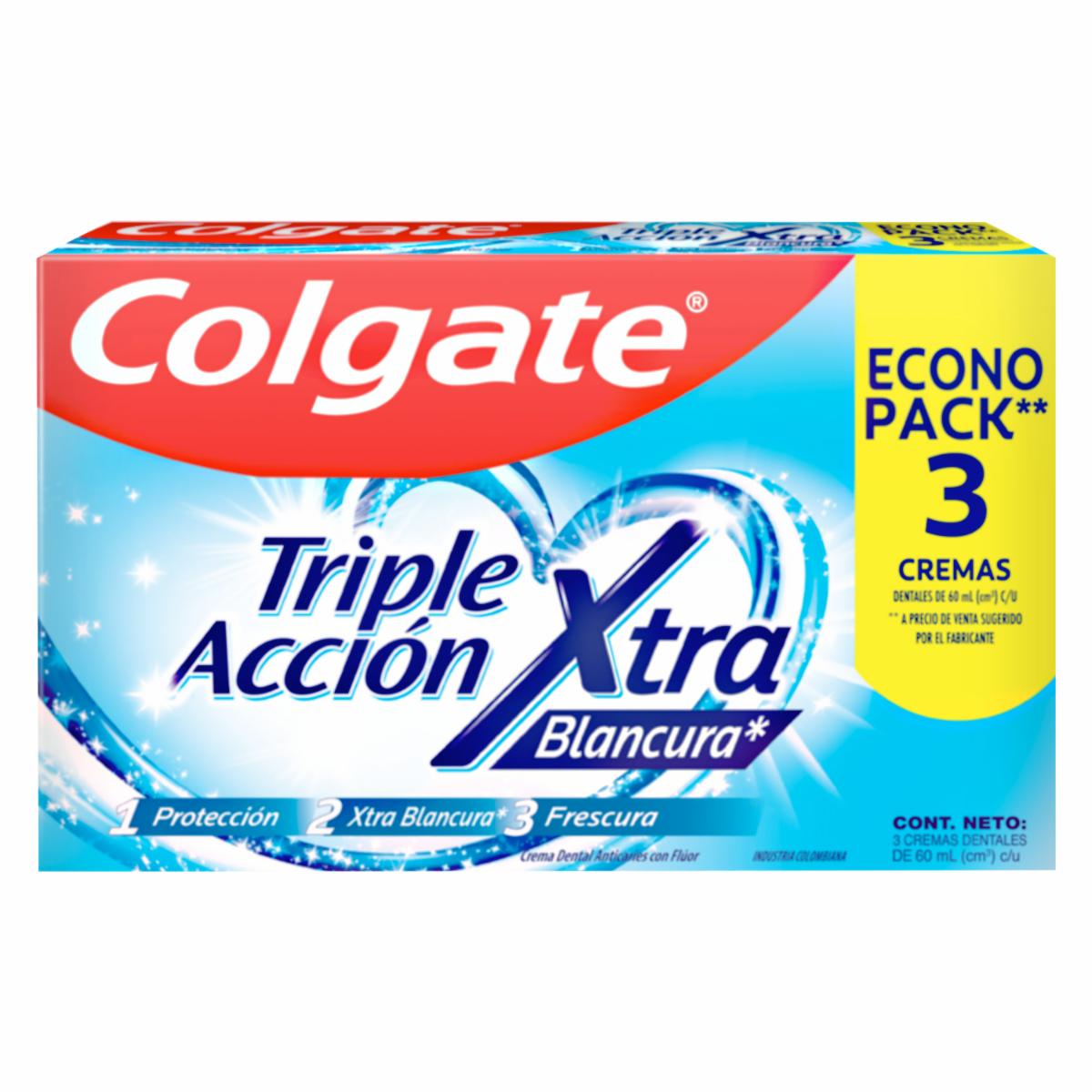 Pasta Dental Triple Acción COLGATE 3 Uds X 60Ml