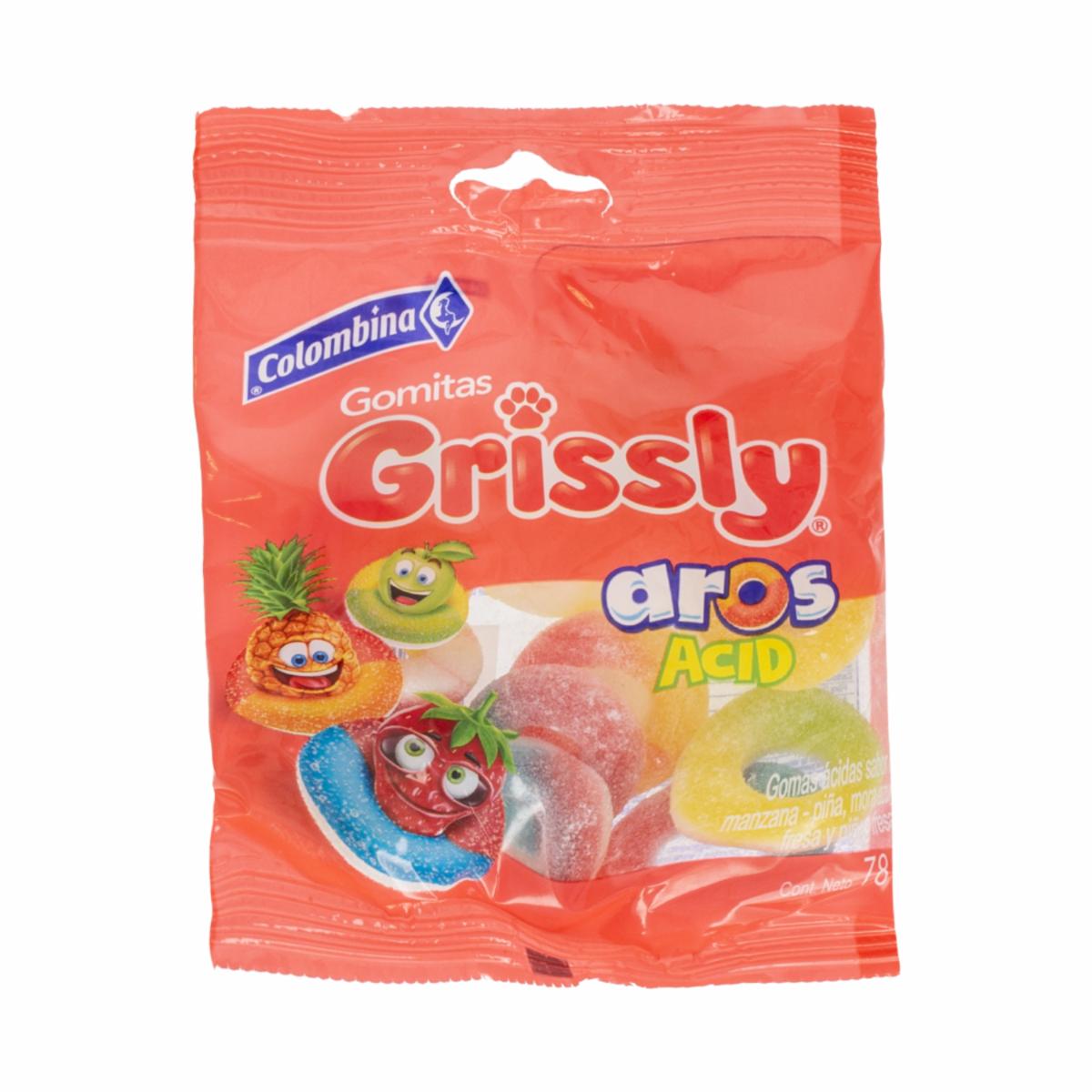 Gomitas Ácidas Surtidas GRISSLY 78 G