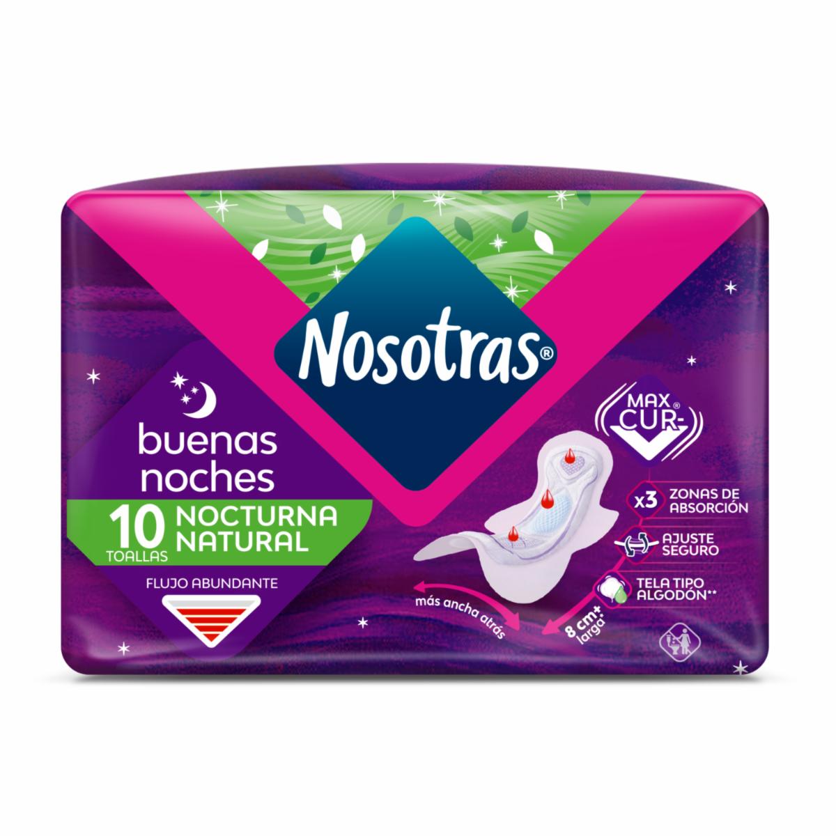 Tollas Intimas Buenas Noches Natural NOSOTRAS X 10 Uds