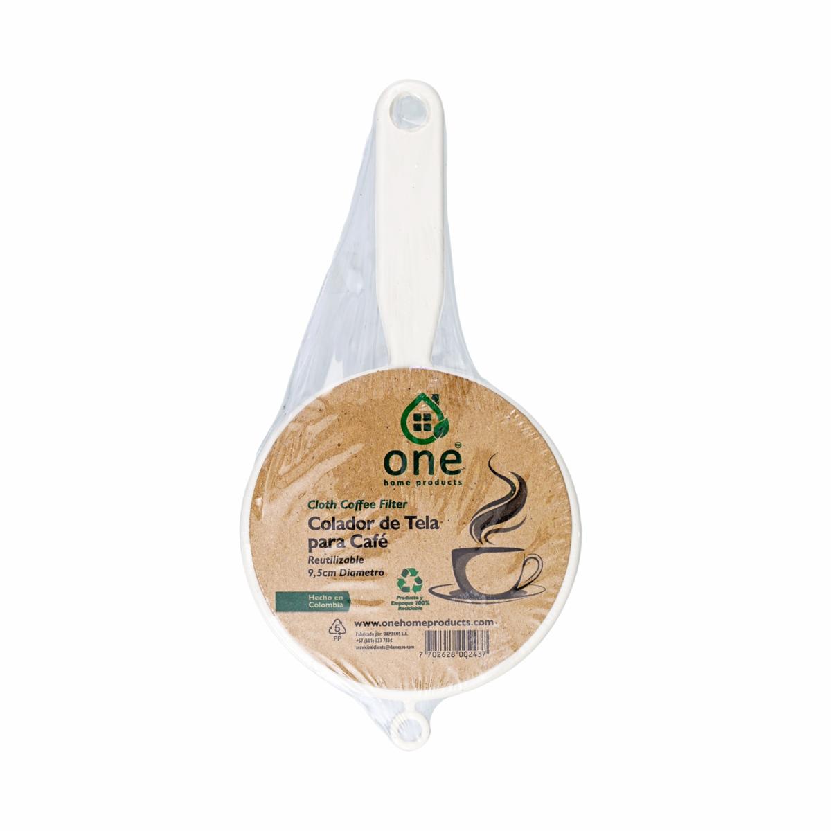 Colador Para  Café De Tela Blanco DAMECOS 10 Cm