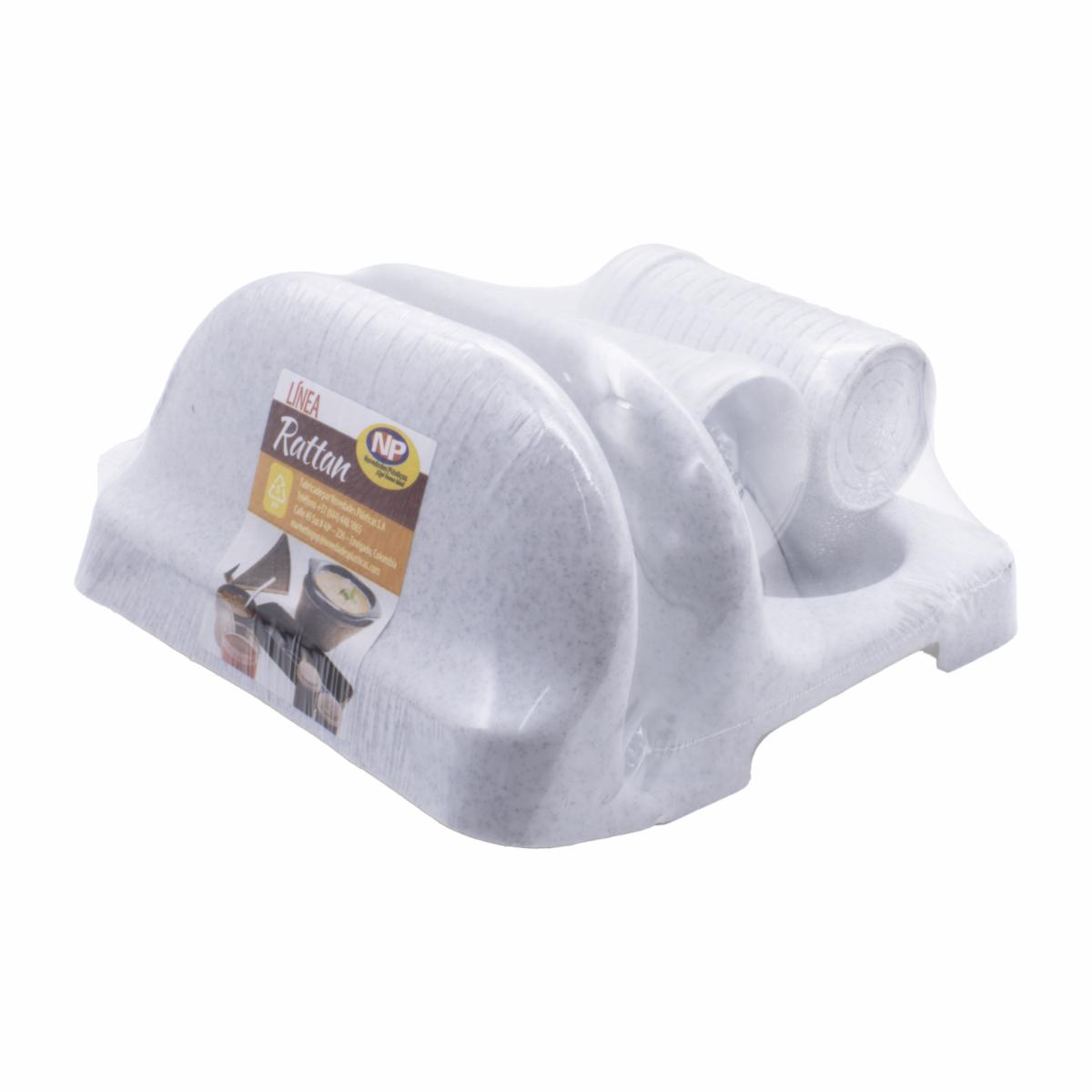 Set Trio Servilletero Salero Palillero Taupe NOVEDADES PLÁSTICAS Unidad