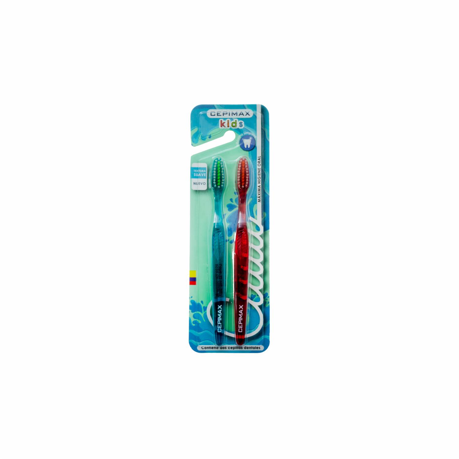 Cepillo Dental Infantil Cerdas Suaves 300 CEPIMAX Pack X 2 Uds
